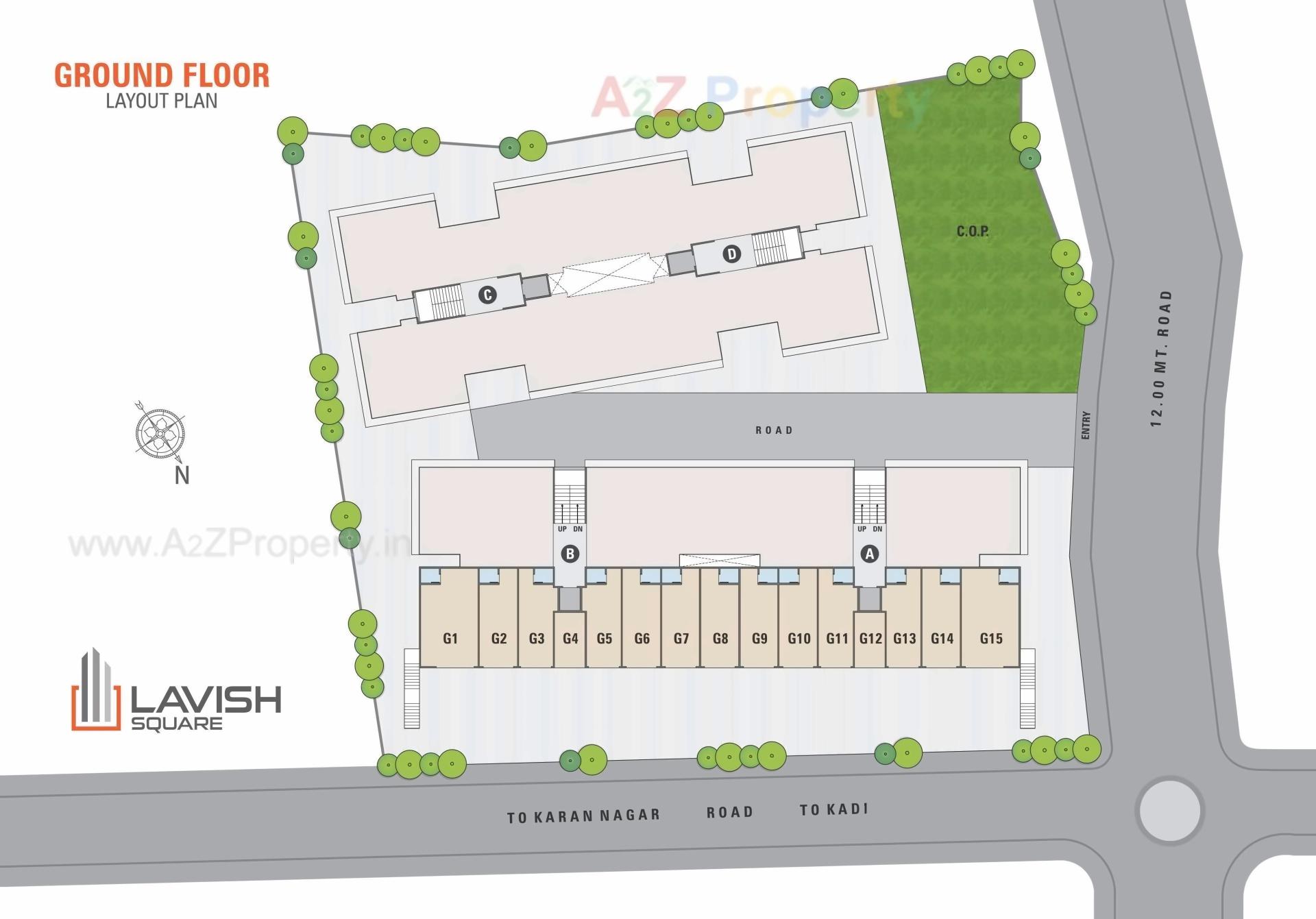 Layout of real estate project Lavish Square located at Kadi, Mehsana, Gujarat