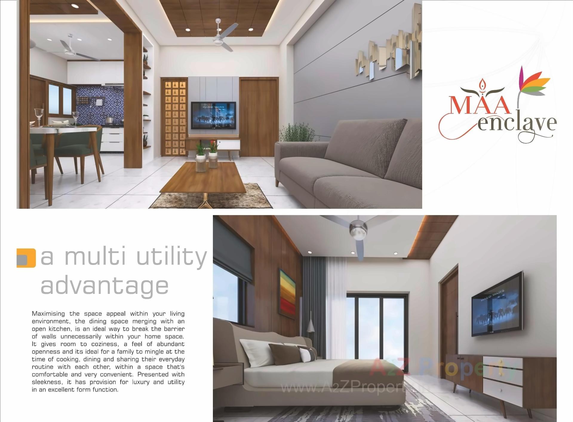 3D Elevation of real estate project Maa Enclave located at Kadi, Mehsana, Gujarat