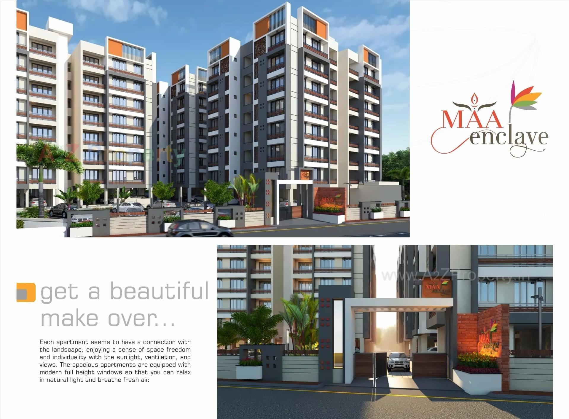 3D Elevation of real estate project Maa Enclave located at Kadi, Mehsana, Gujarat