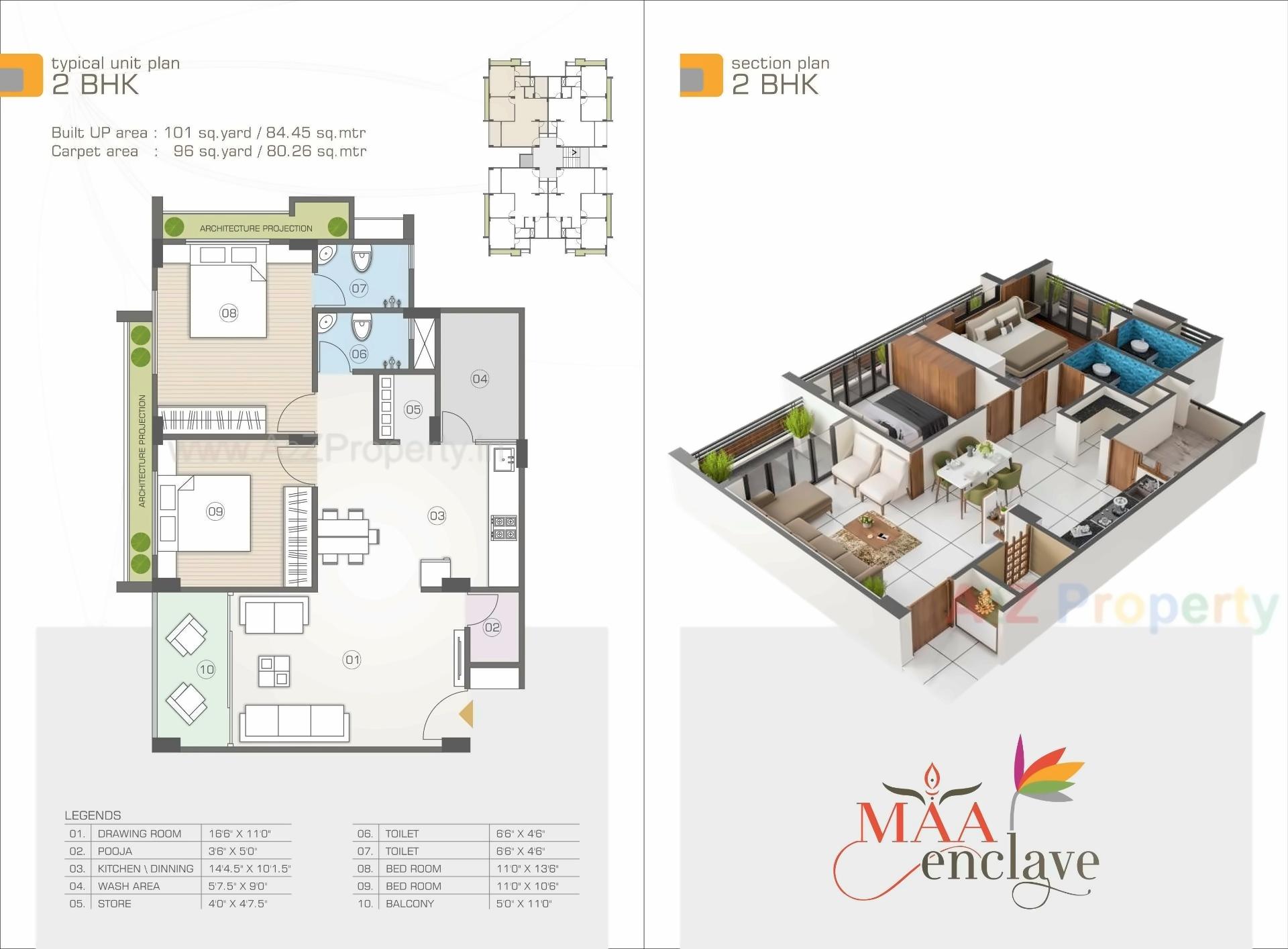 Layout of real estate project Maa Enclave located at Kadi, Mehsana, Gujarat