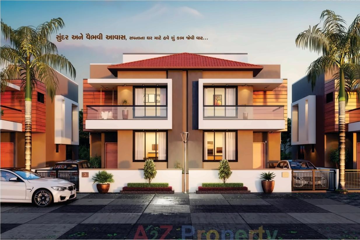 3D Elevation of real estate project Manidhar City located at Nagalpur, Mehsana, Gujarat