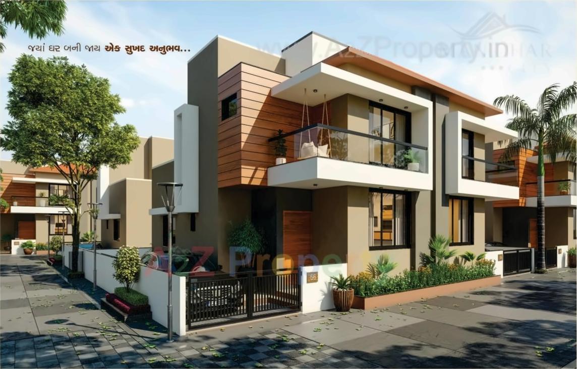 3D Elevation of real estate project Manidhar City located at Nagalpur, Mehsana, Gujarat