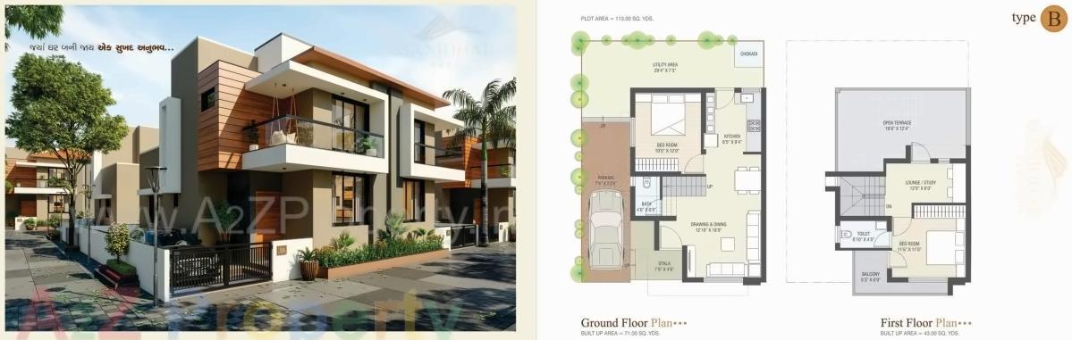 Layout of real estate project Manidhar City located at Nagalpur, Mehsana, Gujarat