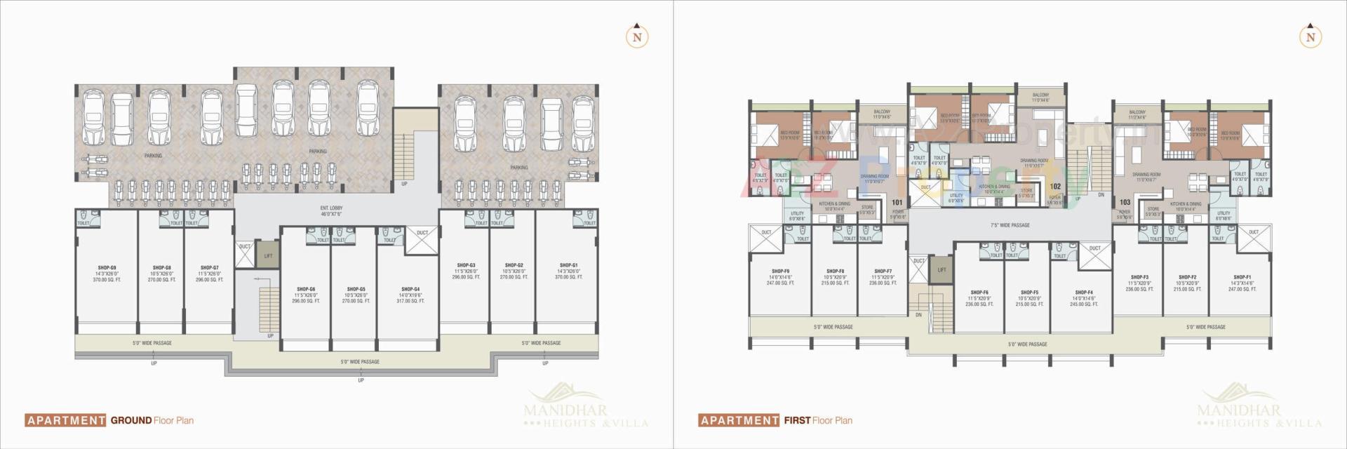 Layout of real estate project Manidhar Heights   Villa located at Mahesana, Mehsana, Gujarat