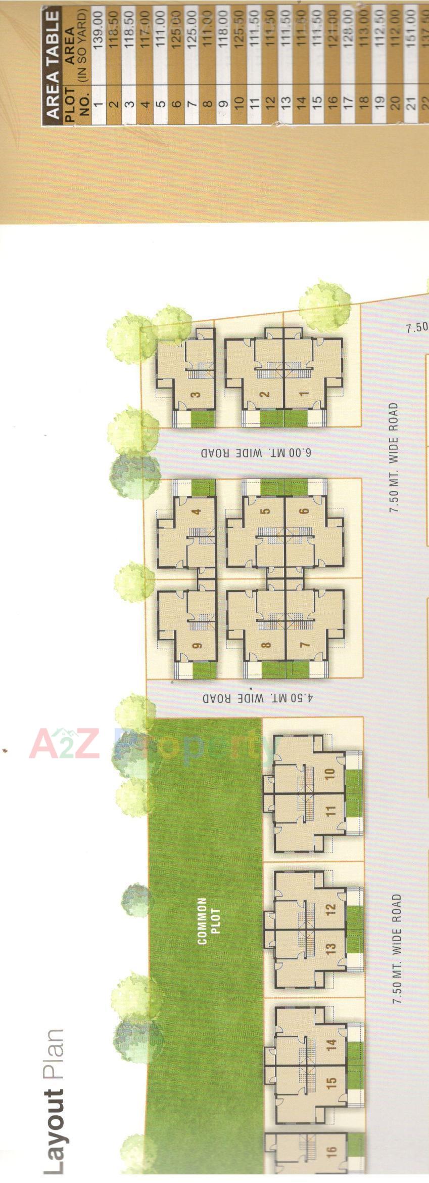 Layout of real estate project Manidhar Ratan located at Mahesana, Mehsana, Gujarat