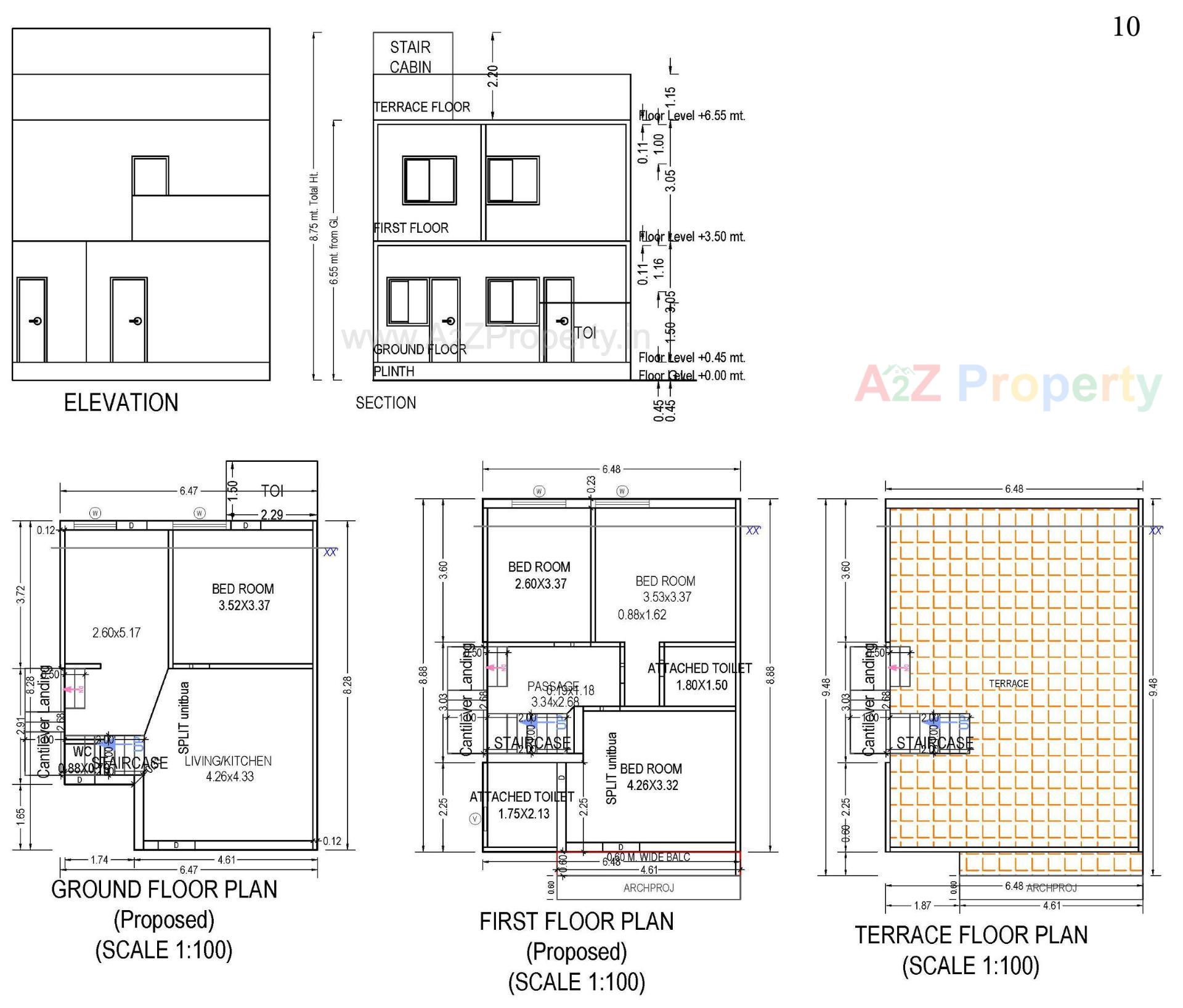 Layout of real estate project Nandi Bunglows located at Kadi, Mehsana, Gujarat