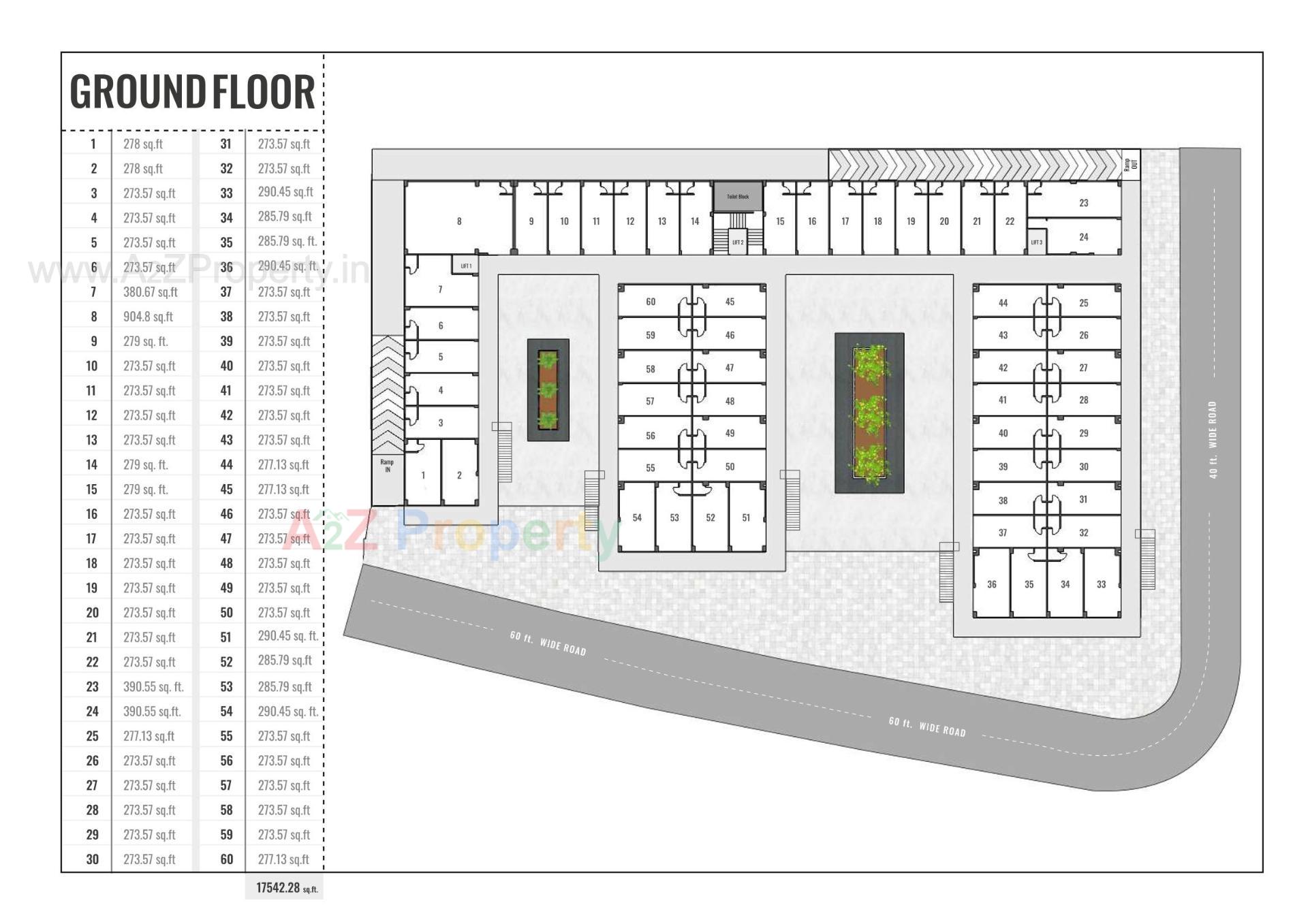 Layout of real estate project Nirman The Bussiness Hub located at Mehsana, Mehsana, Gujarat