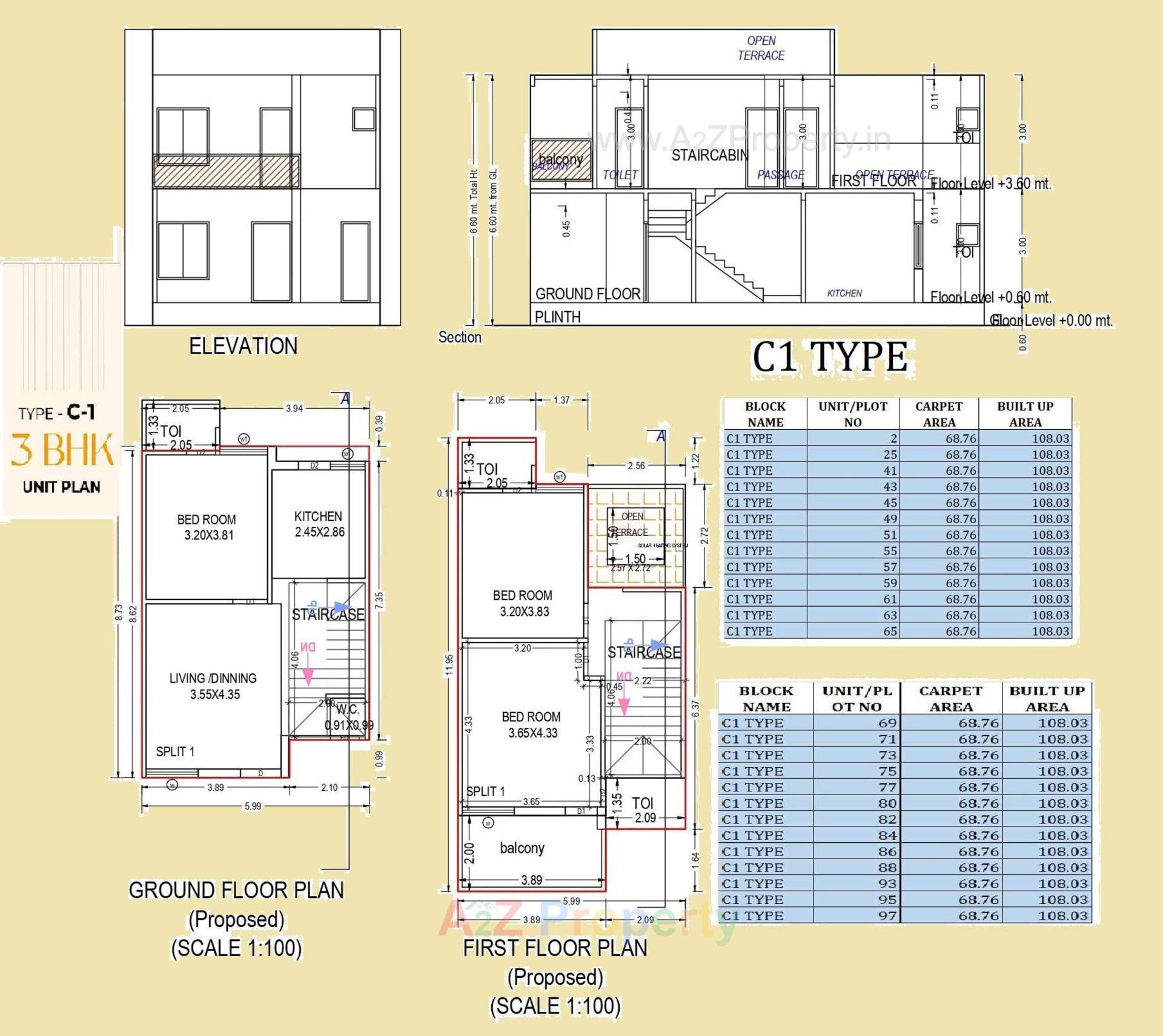 Layout of real estate project Omkar Villa located at Kadi, Mehsana, Gujarat
