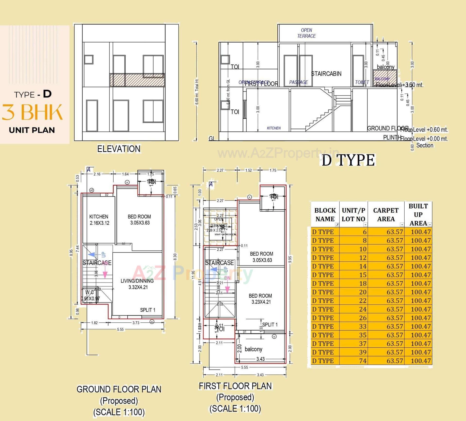 Layout of real estate project Omkar Villa located at Kadi, Mehsana, Gujarat