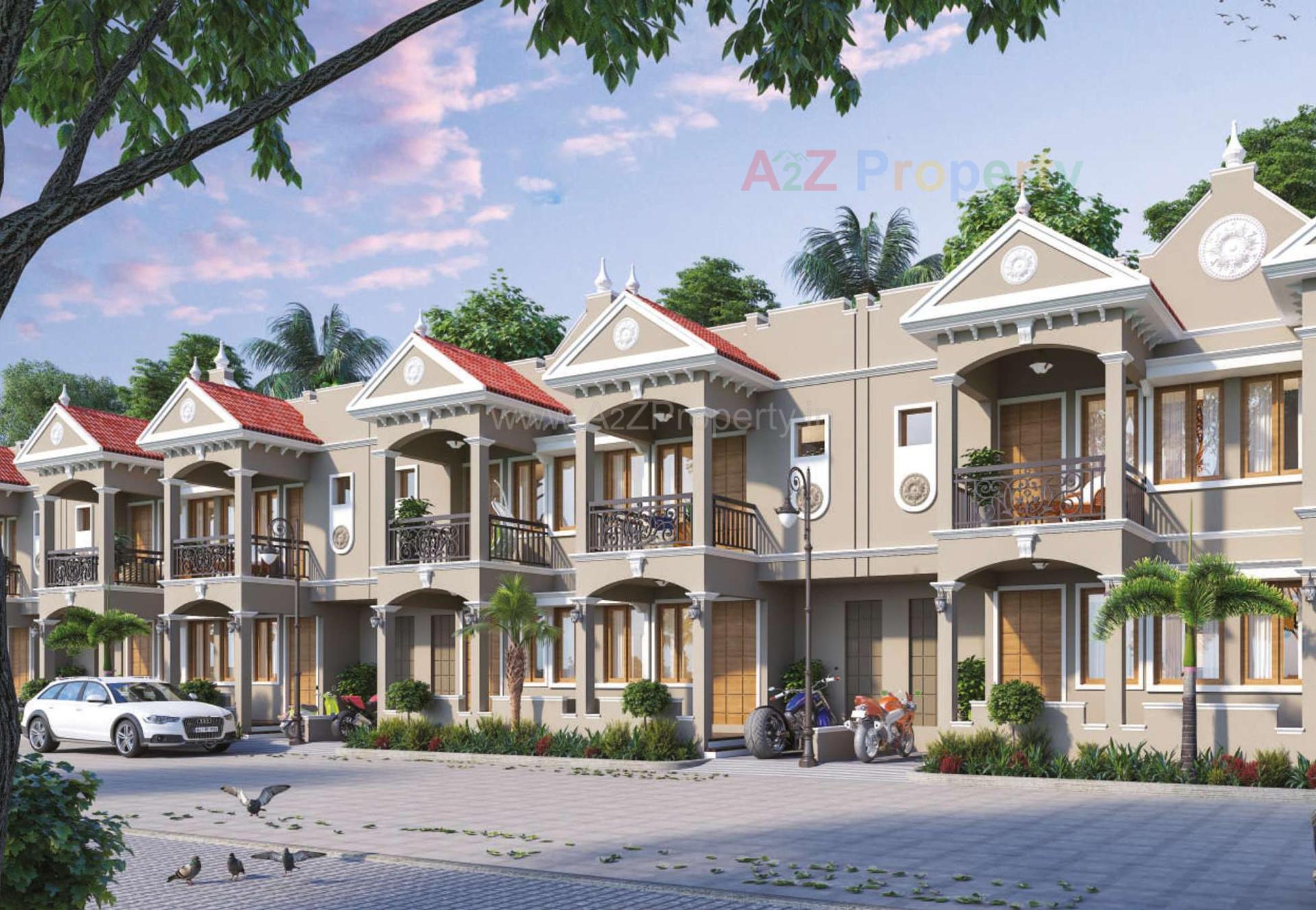 3D Elevation of real estate project Omkar Villa located at Kadi, Mehsana, Gujarat