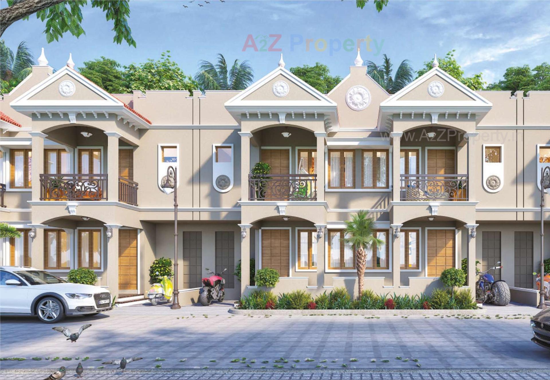 3D Elevation of real estate project Omkar Villa located at Kadi, Mehsana, Gujarat