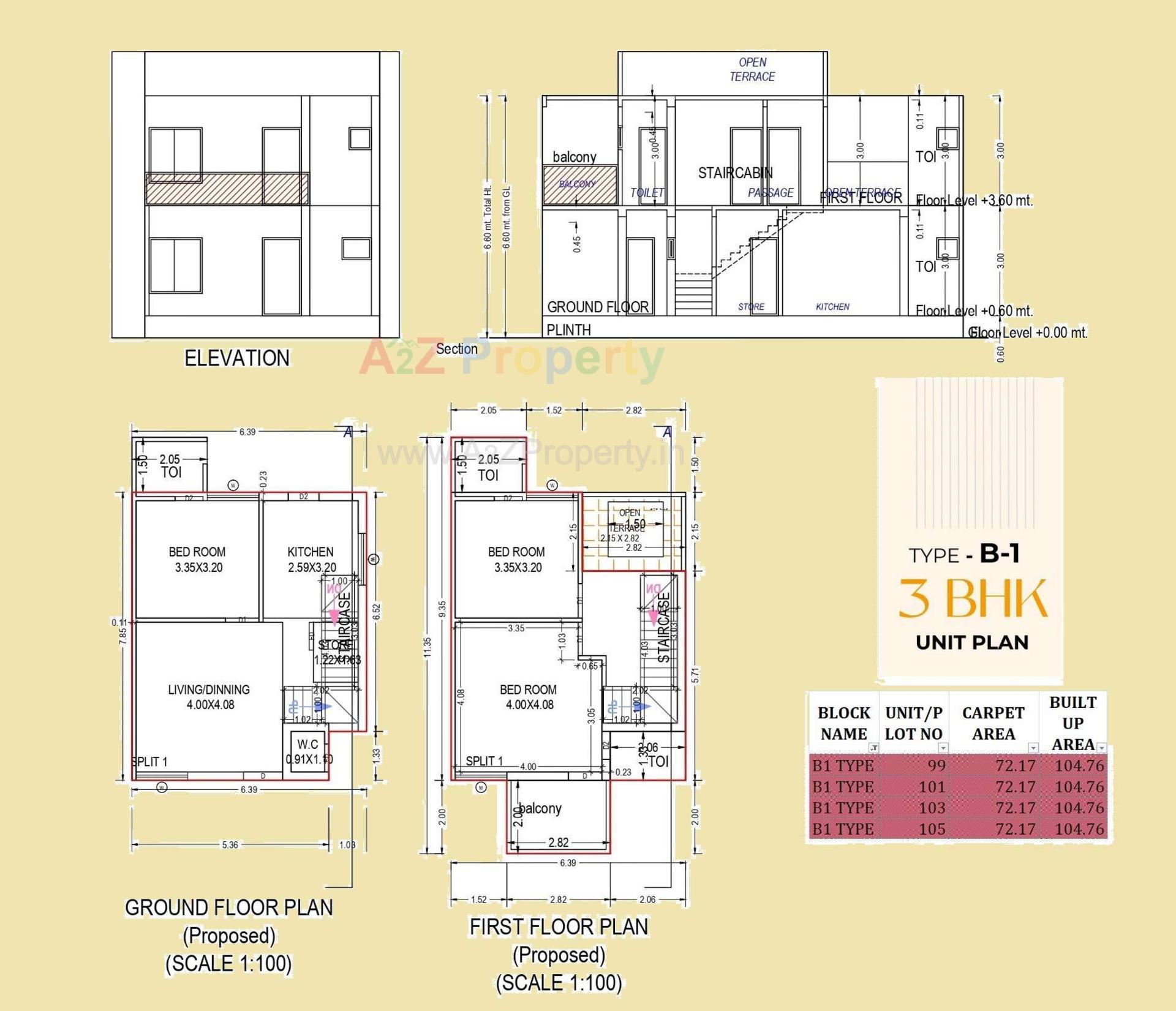 Layout of real estate project Omkar Villa located at Kadi, Mehsana, Gujarat