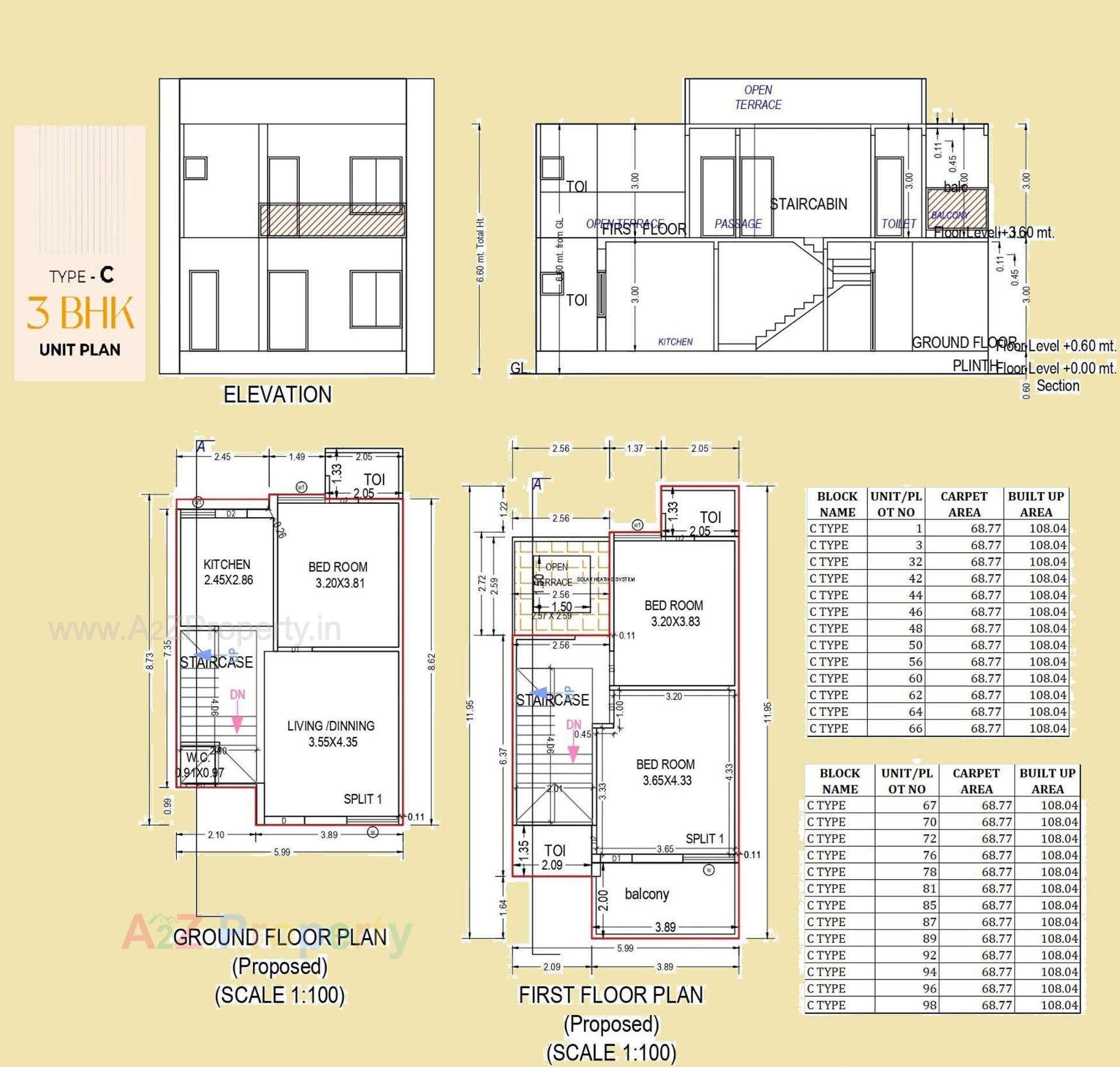 Layout of real estate project Omkar Villa located at Kadi, Mehsana, Gujarat