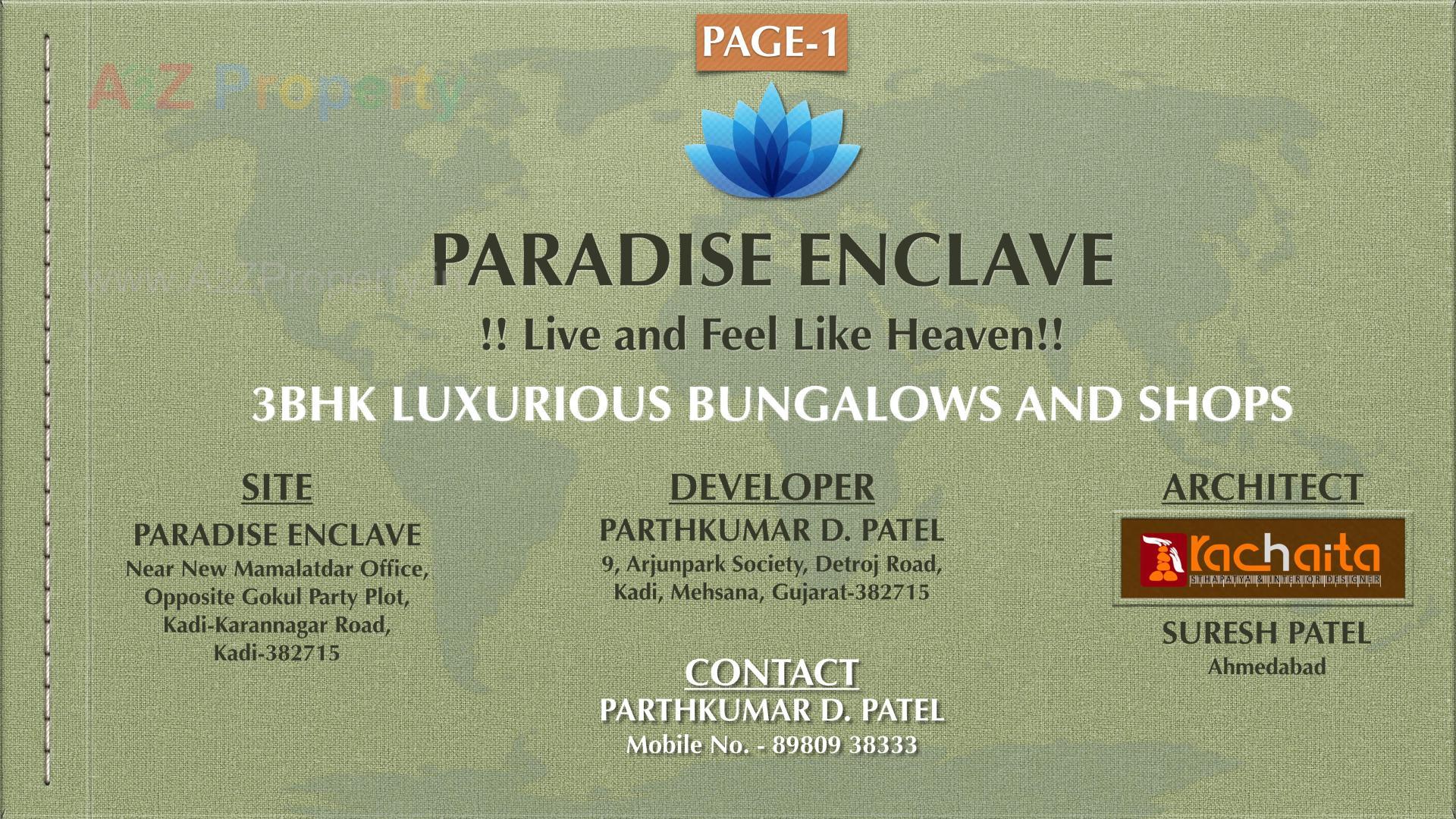 of real estate project Paradise Enclave located at Kadi, Mehsana, Gujarat