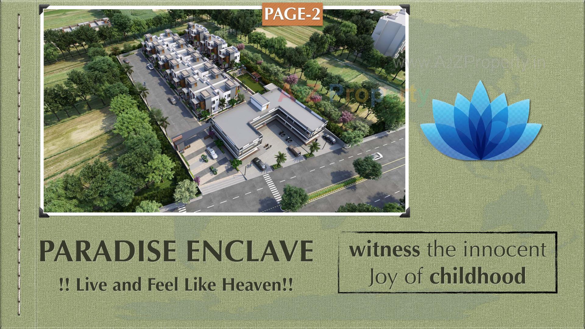 3D Elevation of real estate project Paradise Enclave located at Kadi, Mehsana, Gujarat