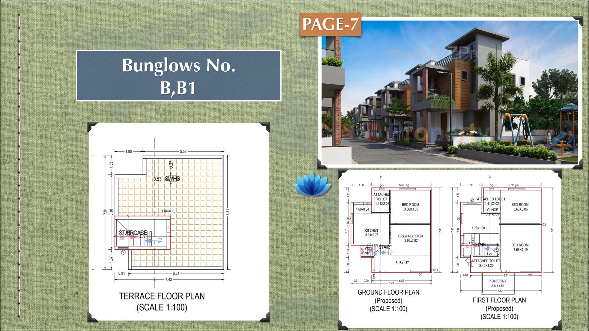 Layout of real estate project Paradise Enclave located at Kadi, Mehsana, Gujarat