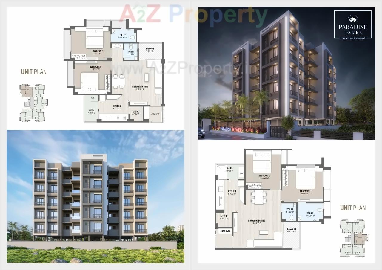 Layout of real estate project Paradise Tower located at Mehsana, Mehsana, Gujarat
