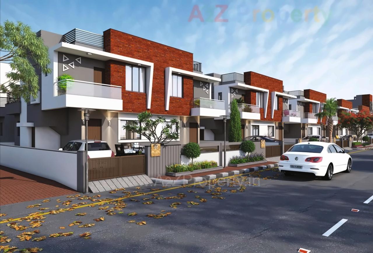 3D Elevation of real estate project Parmanand Greens located at Kadi, Mehsana, Gujarat