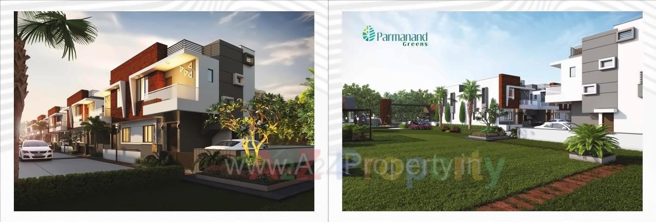 3D Elevation of real estate project Parmanand Greens located at Kadi, Mehsana, Gujarat
