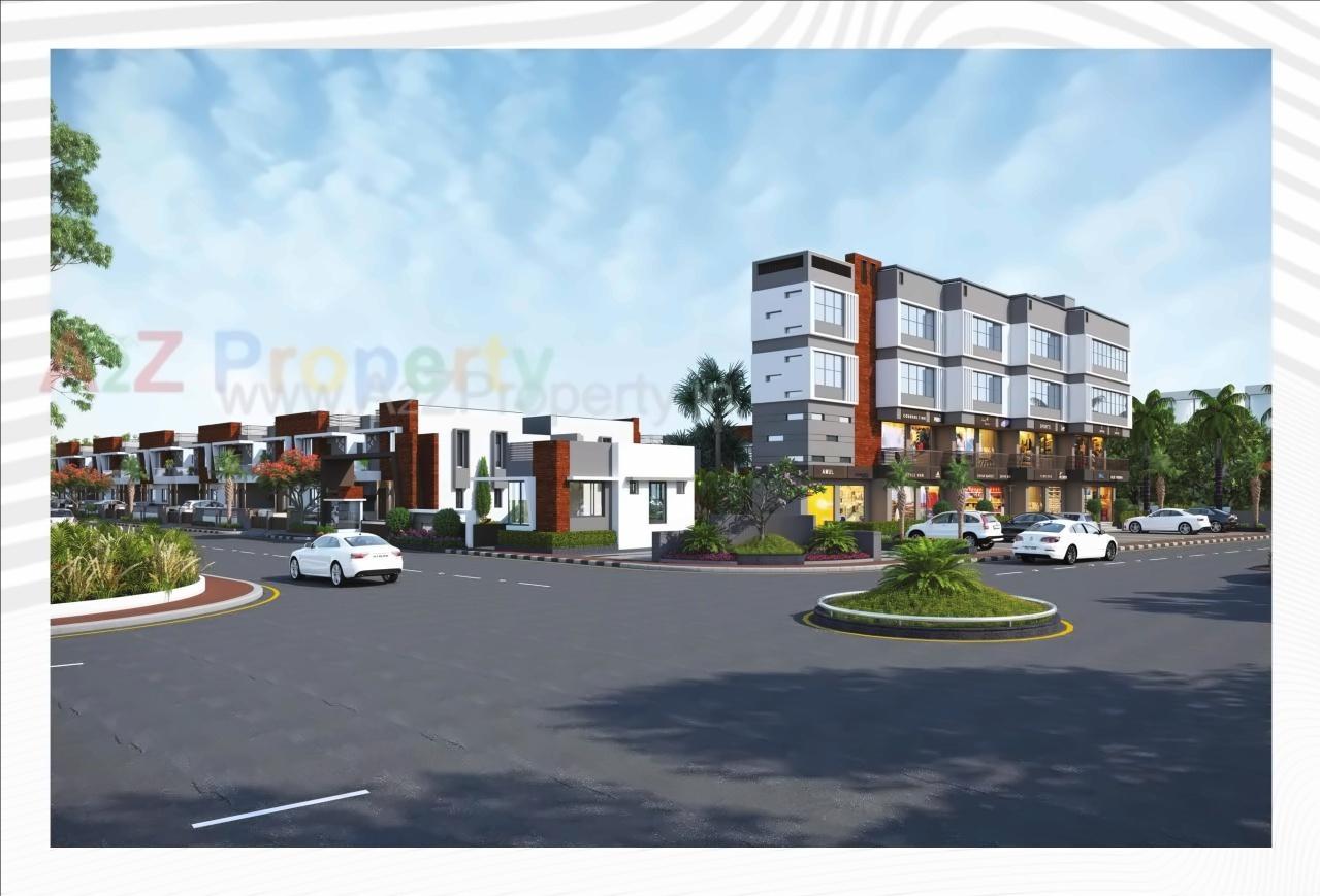 3D Elevation of real estate project Parmanand Greens located at Kadi, Mehsana, Gujarat