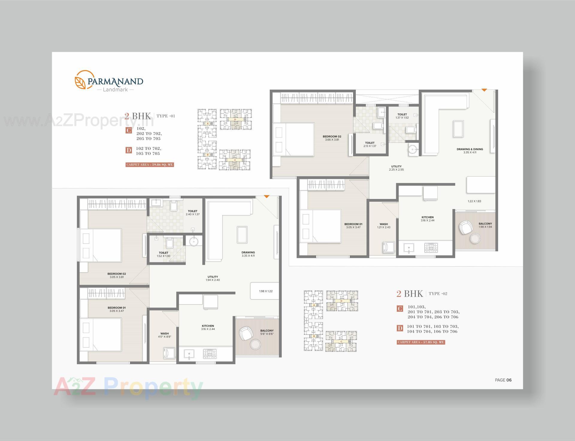 Layout of real estate project Parmanand Landmark located at Kadi, Mehsana, Gujarat
