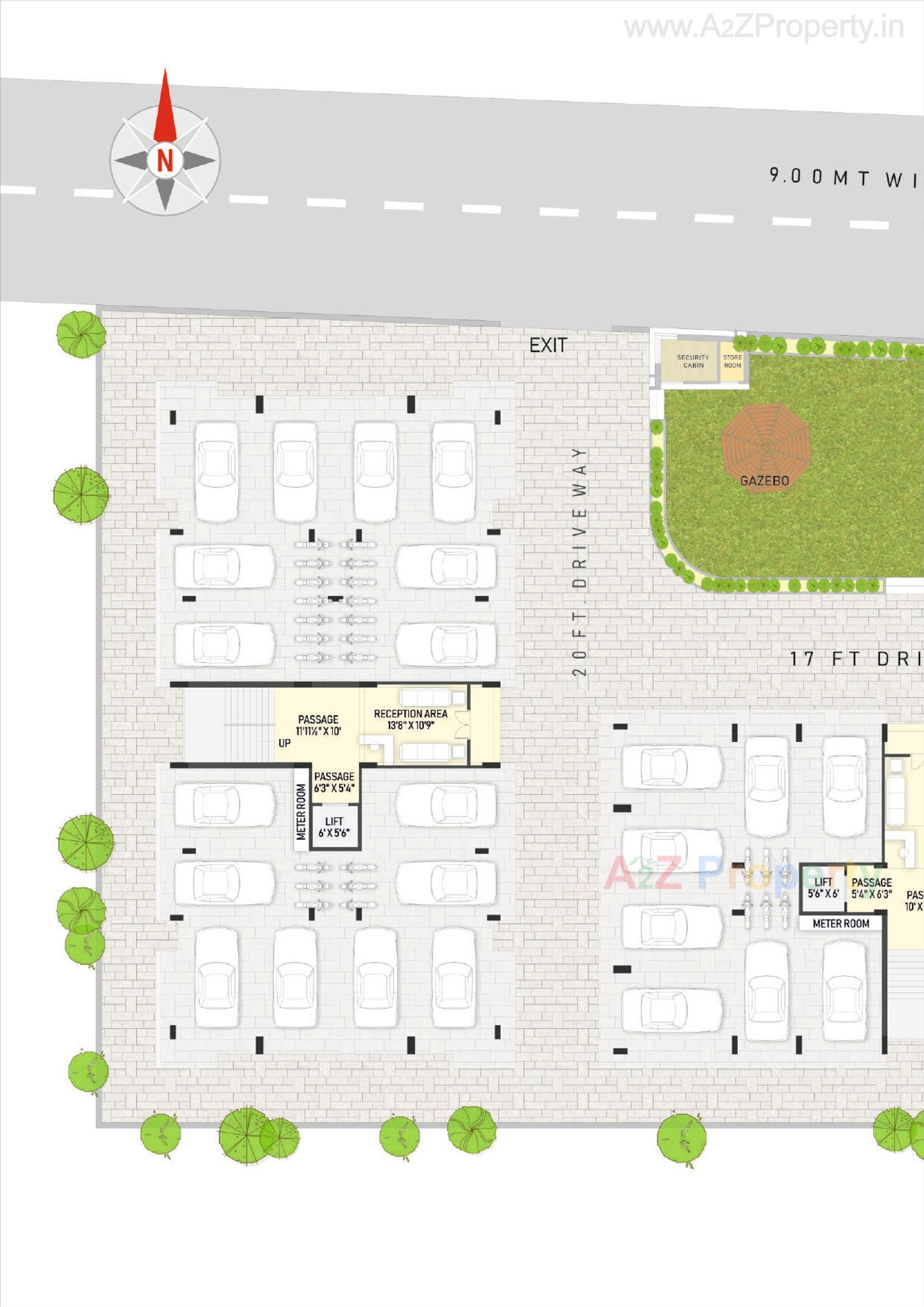 Layout of real estate project Parmanand Parisar located at Kadi, Mehsana, Gujarat