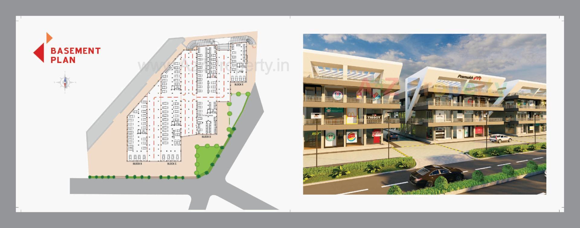 Layout of real estate project Pramukh Btc located at Visnagar, Mehsana, Gujarat
