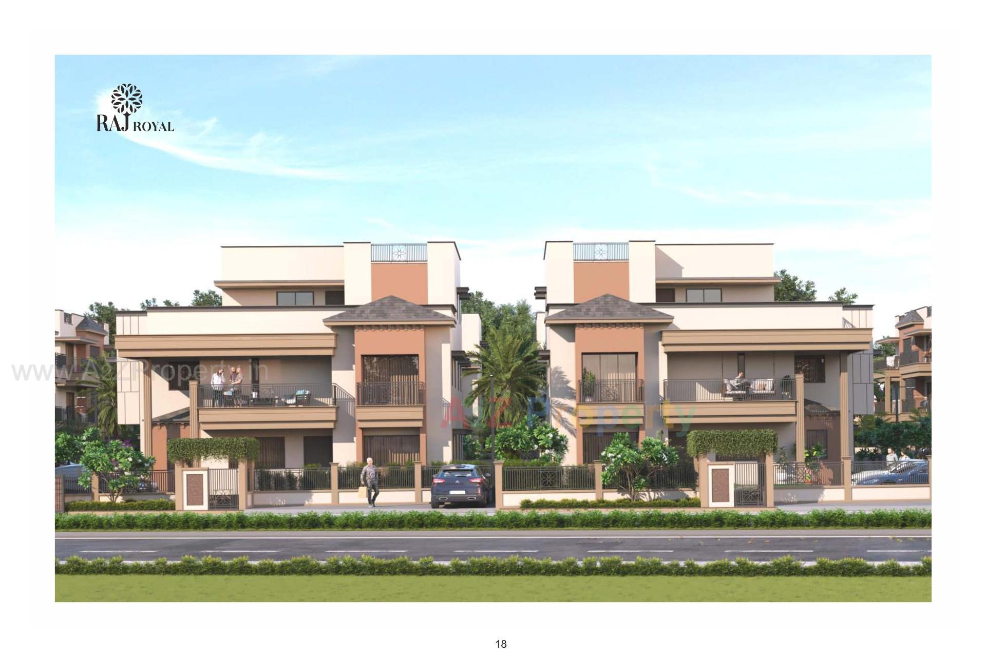 3D Elevation of real estate project Raj Royal located at Kadi, Mehsana, Gujarat