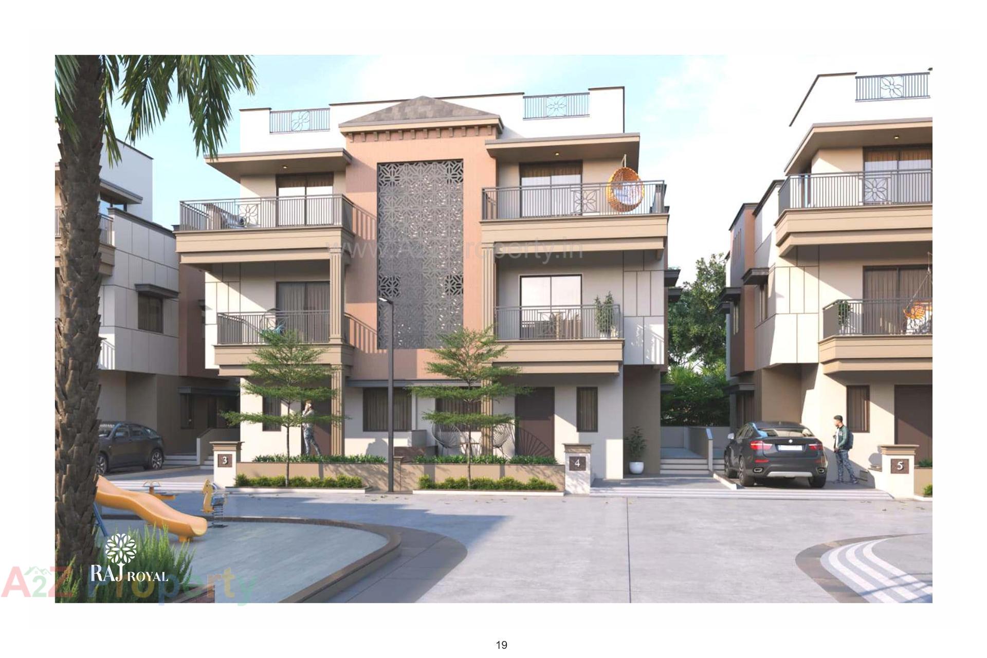 3D Elevation of real estate project Raj Royal located at Kadi, Mehsana, Gujarat