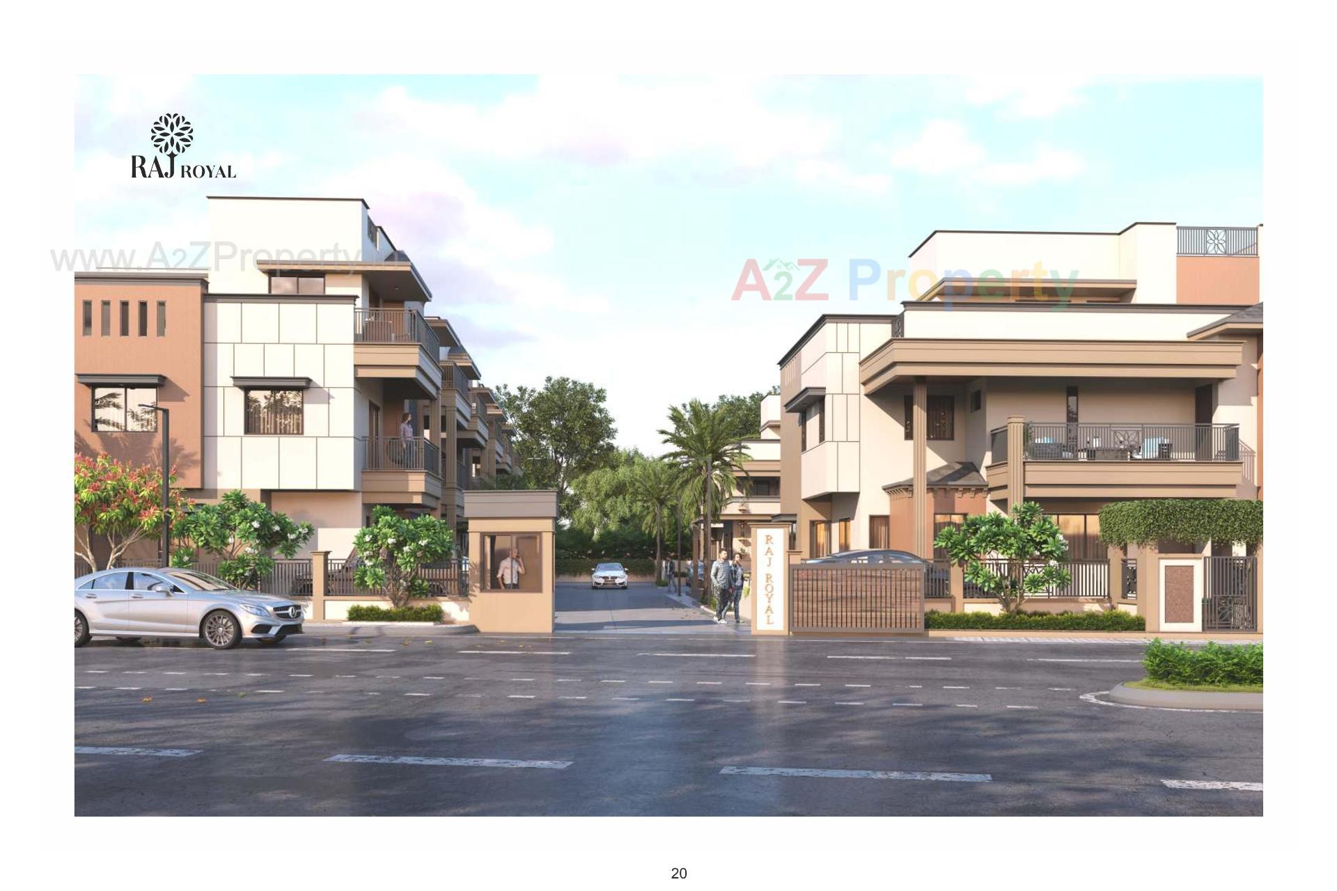 3D Elevation of real estate project Raj Royal located at Kadi, Mehsana, Gujarat