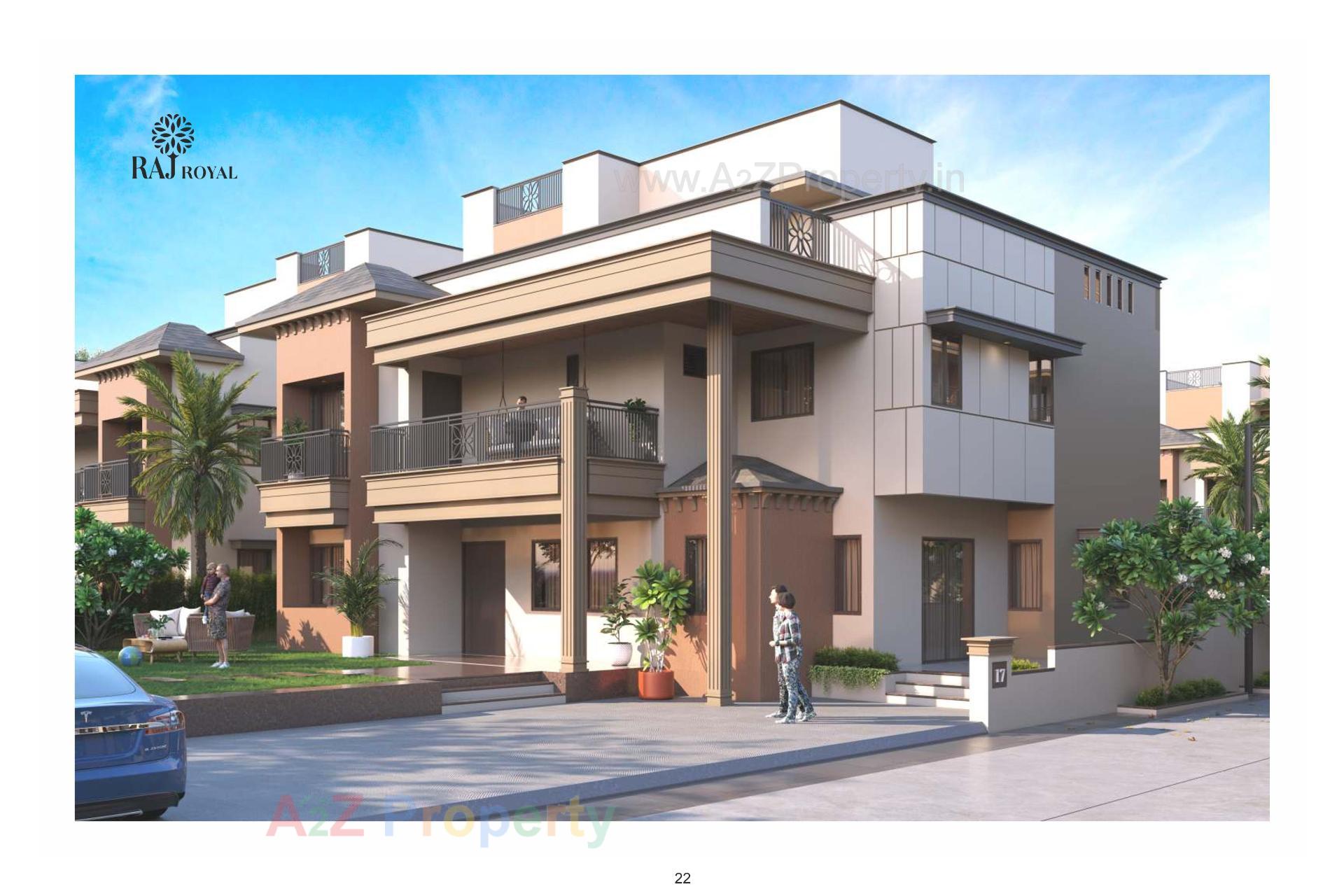 3D Elevation of real estate project Raj Royal located at Kadi, Mehsana, Gujarat