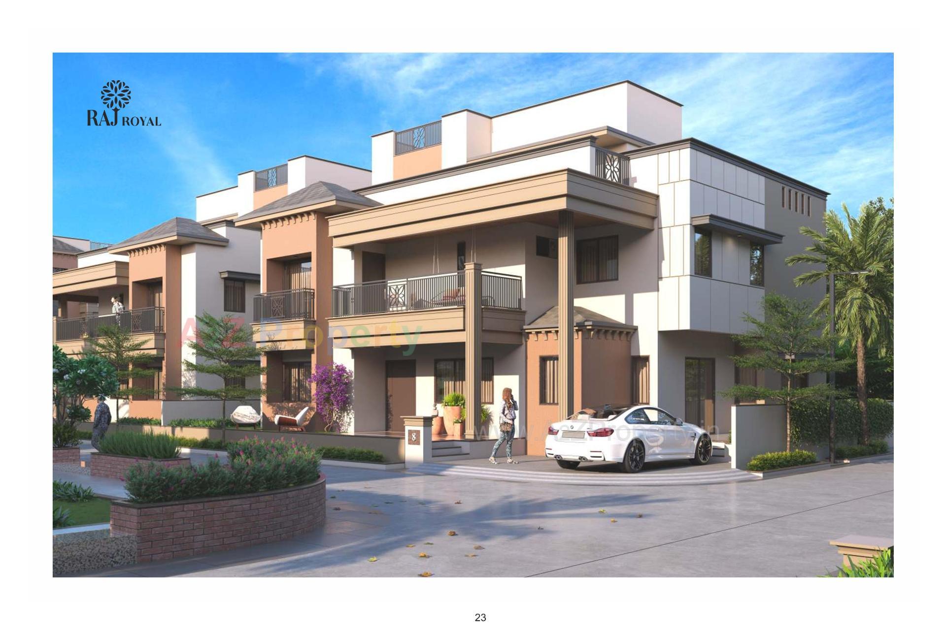 3D Elevation of real estate project Raj Royal located at Kadi, Mehsana, Gujarat