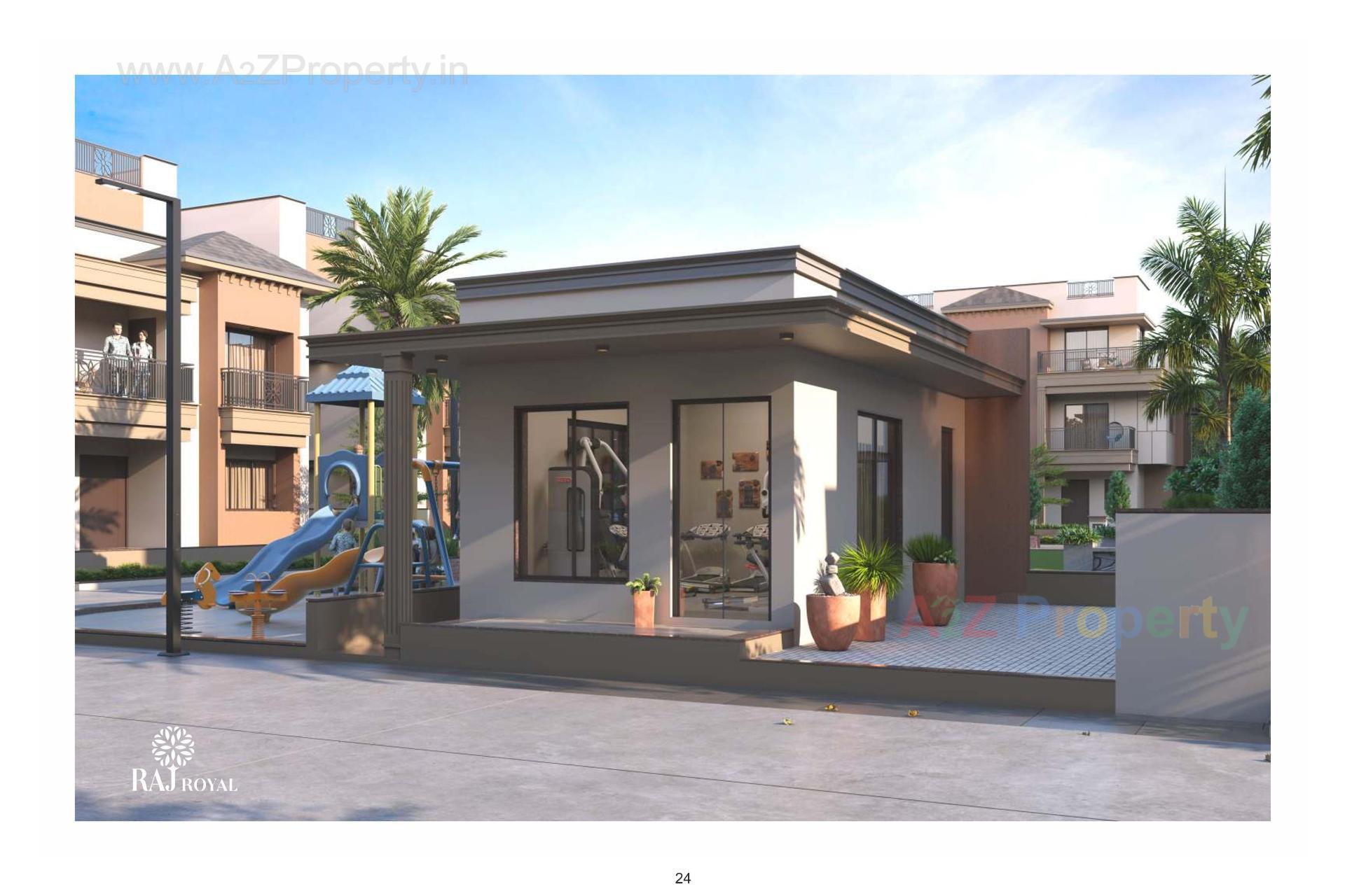 3D Elevation of real estate project Raj Royal located at Kadi, Mehsana, Gujarat