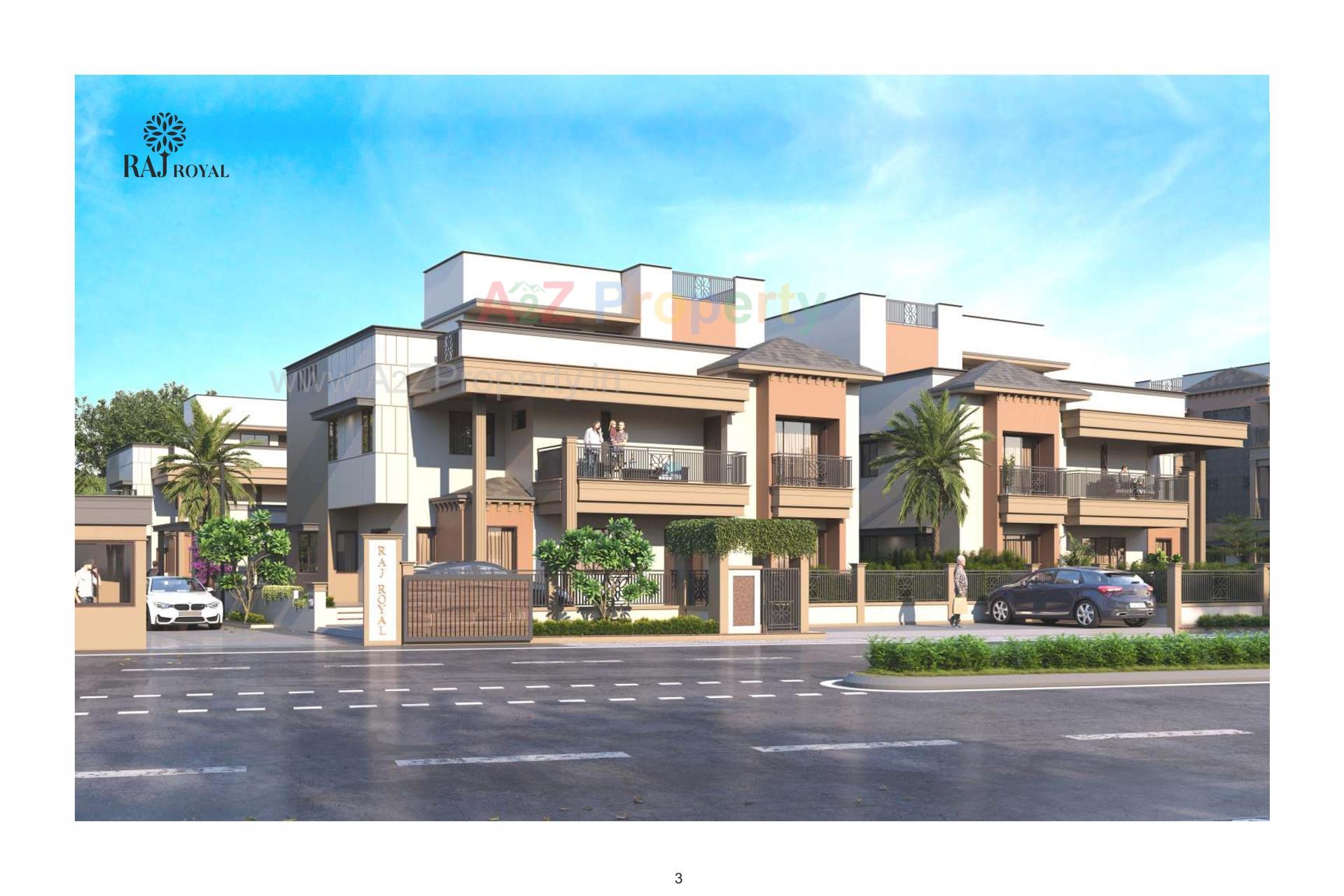 3D Elevation of real estate project Raj Royal located at Kadi, Mehsana, Gujarat