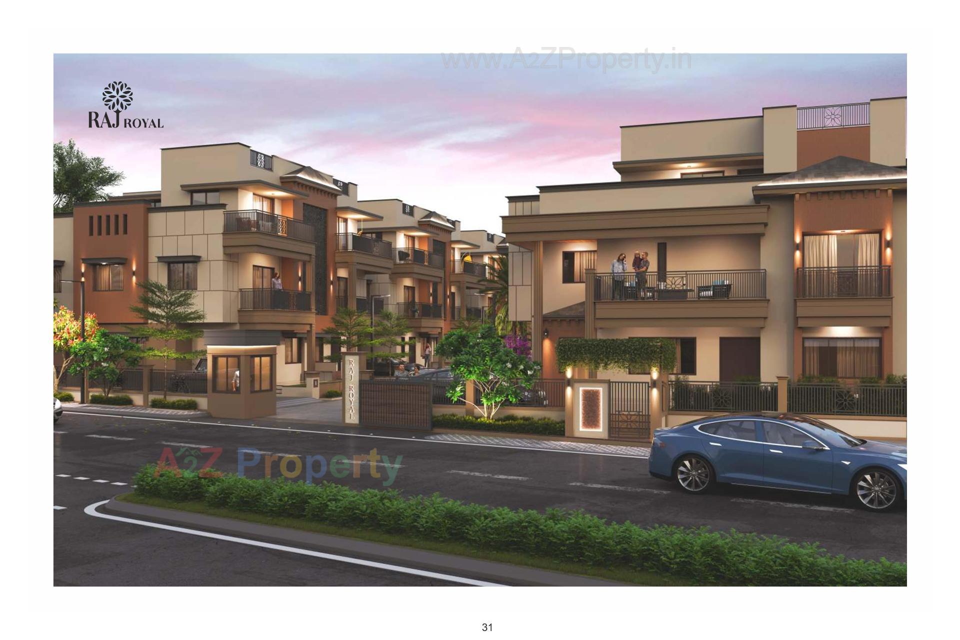 3D Elevation of real estate project Raj Royal located at Kadi, Mehsana, Gujarat