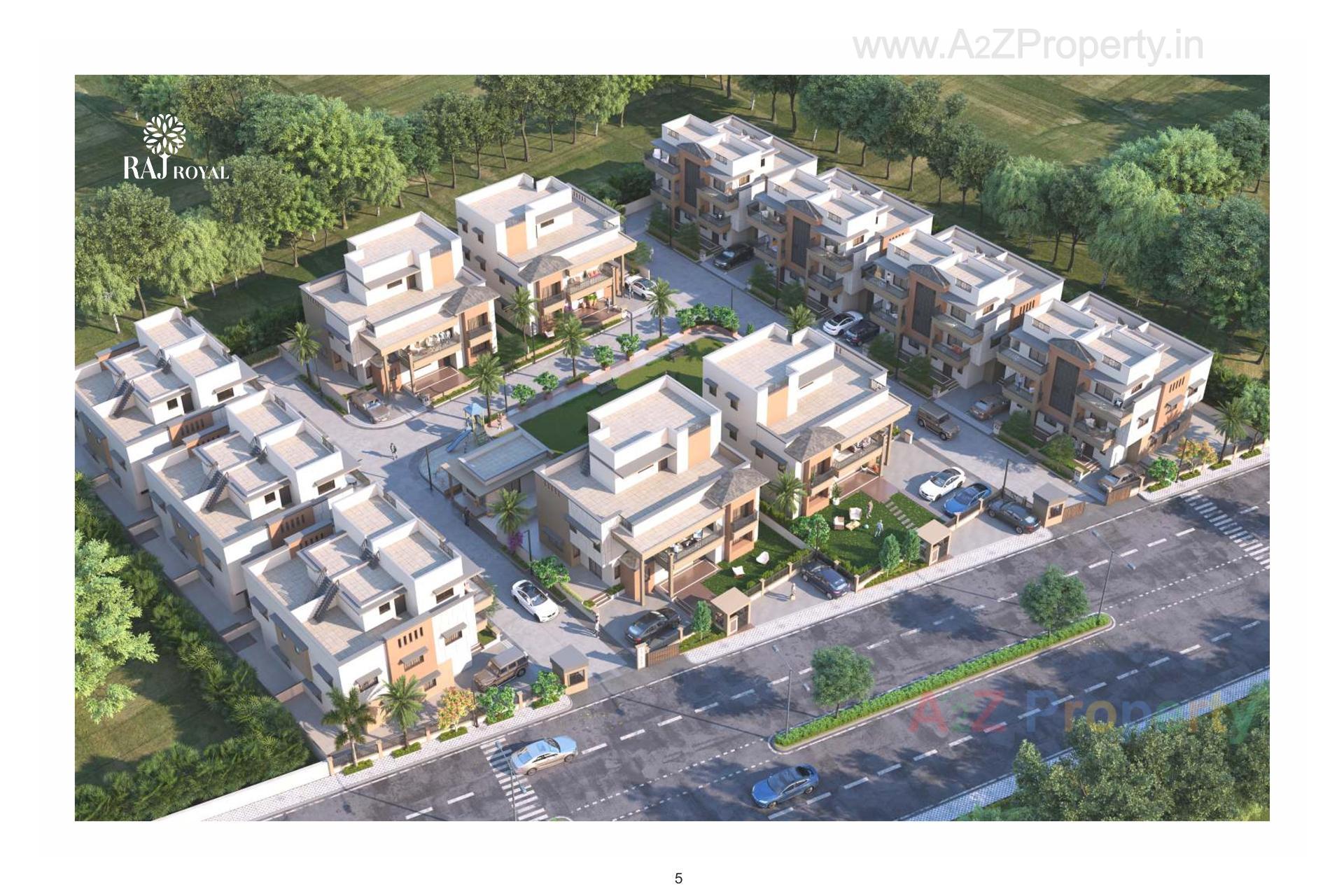 3D Elevation of real estate project Raj Royal located at Kadi, Mehsana, Gujarat