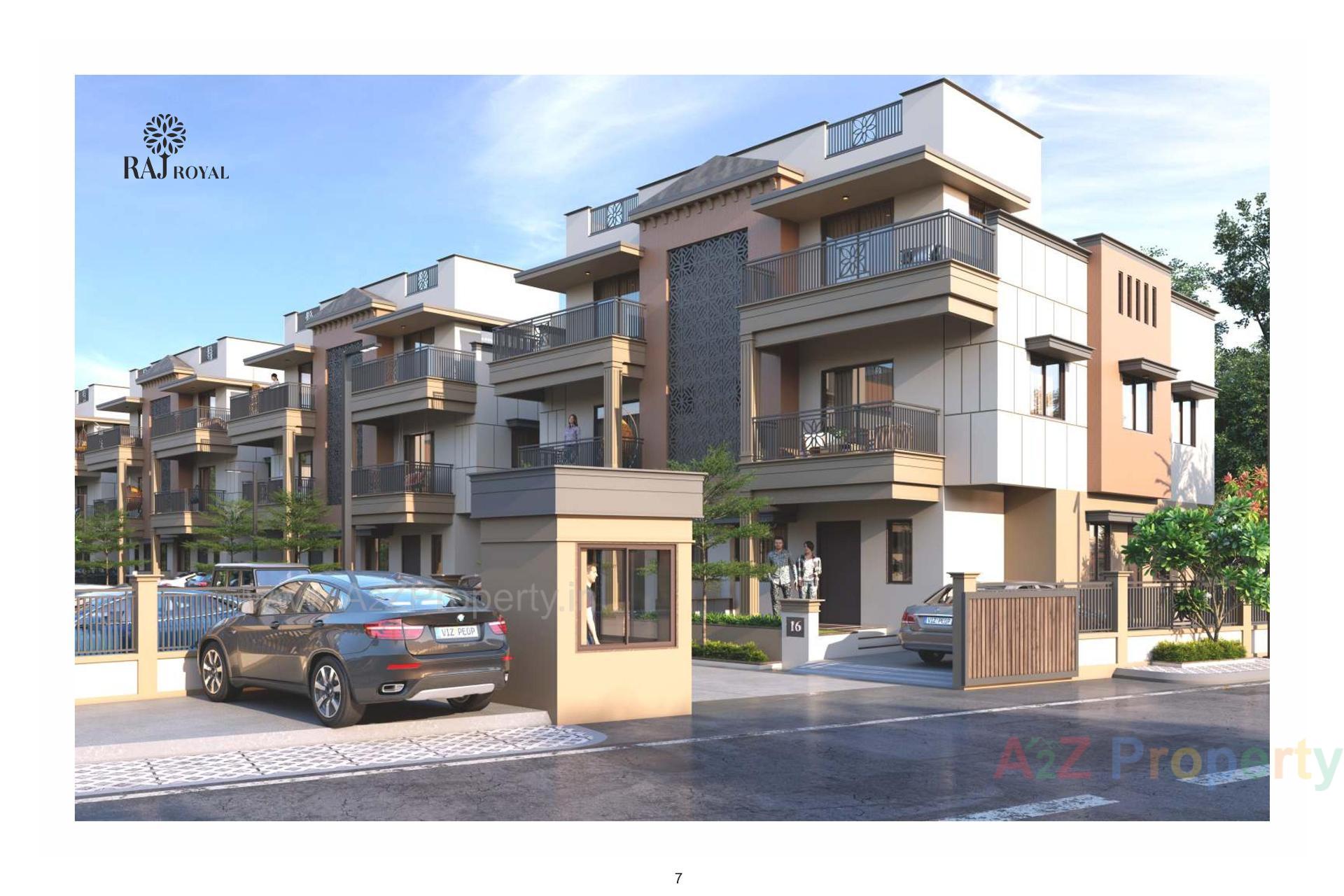 3D Elevation of real estate project Raj Royal located at Kadi, Mehsana, Gujarat