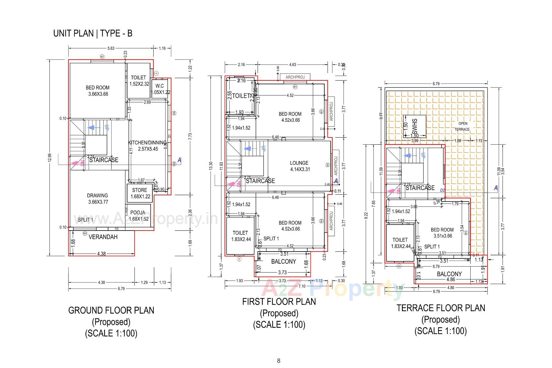 Layout of real estate project Raj Royal located at Kadi, Mehsana, Gujarat