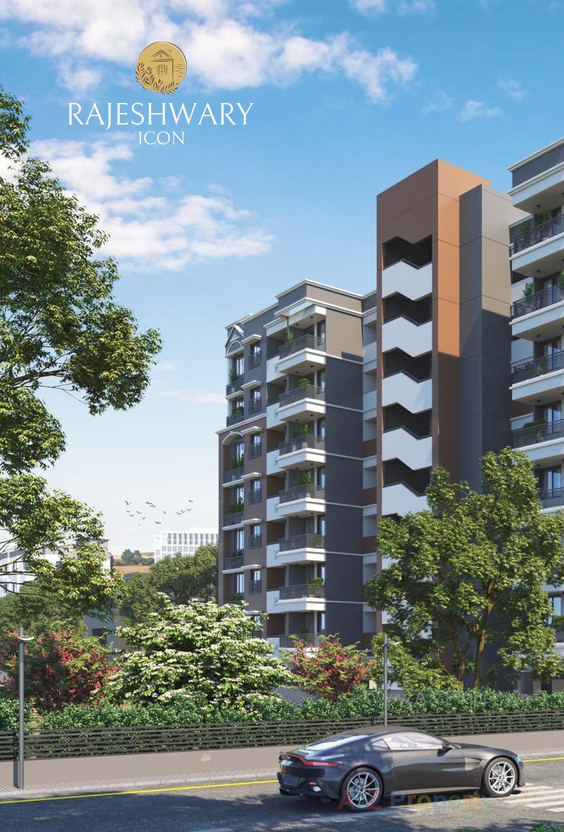 3D Elevation of real estate project Rajeshwari Icon located at Kadi, Mehsana, Gujarat