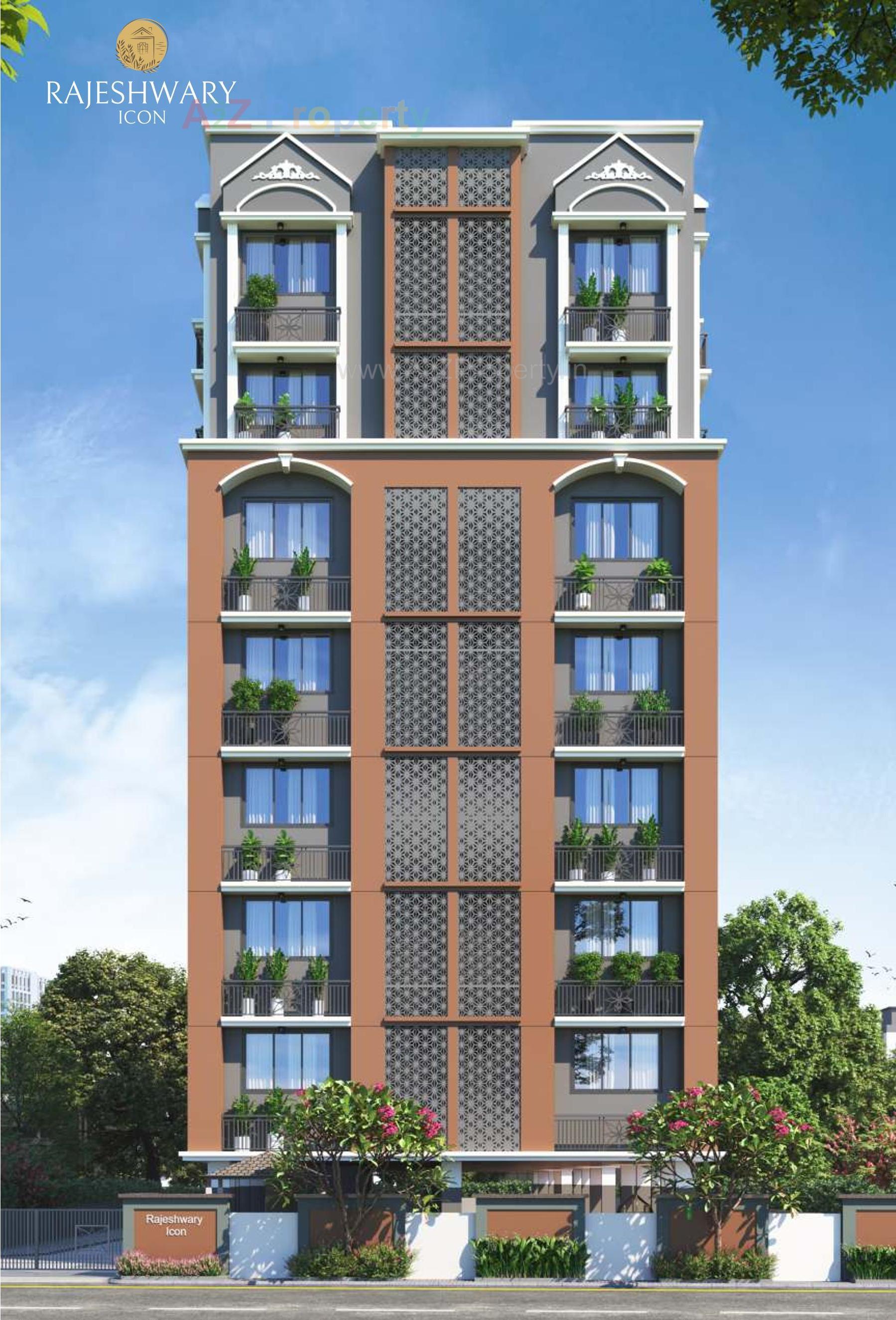 3D Elevation of real estate project Rajeshwari Icon located at Kadi, Mehsana, Gujarat