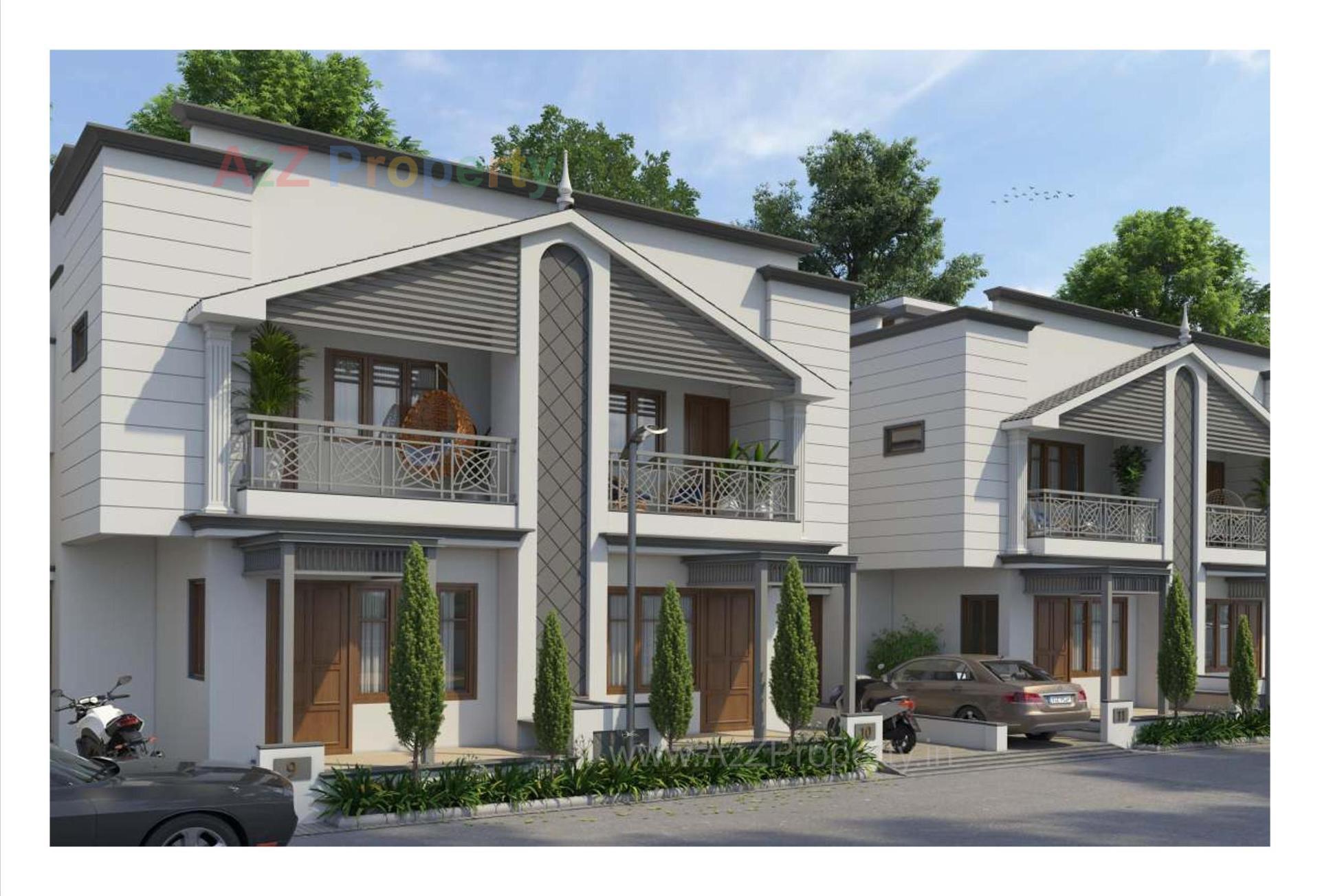 3D Elevation of real estate project Rajeshwari Villa located at Kadi, Mehsana, Gujarat