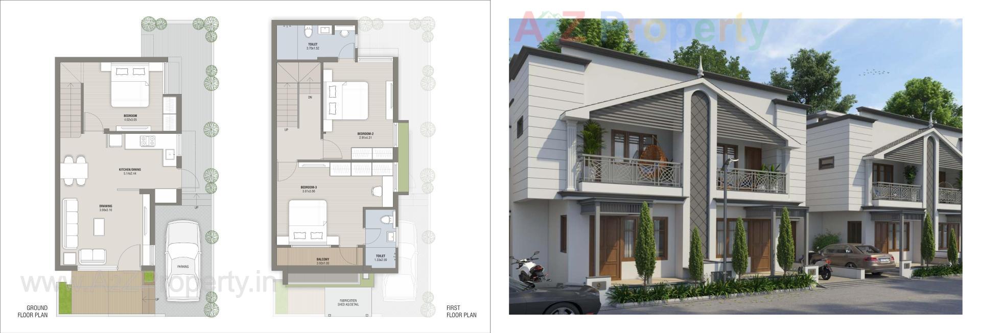 Layout of real estate project Rajeshwari Villa located at Kadi, Mehsana, Gujarat