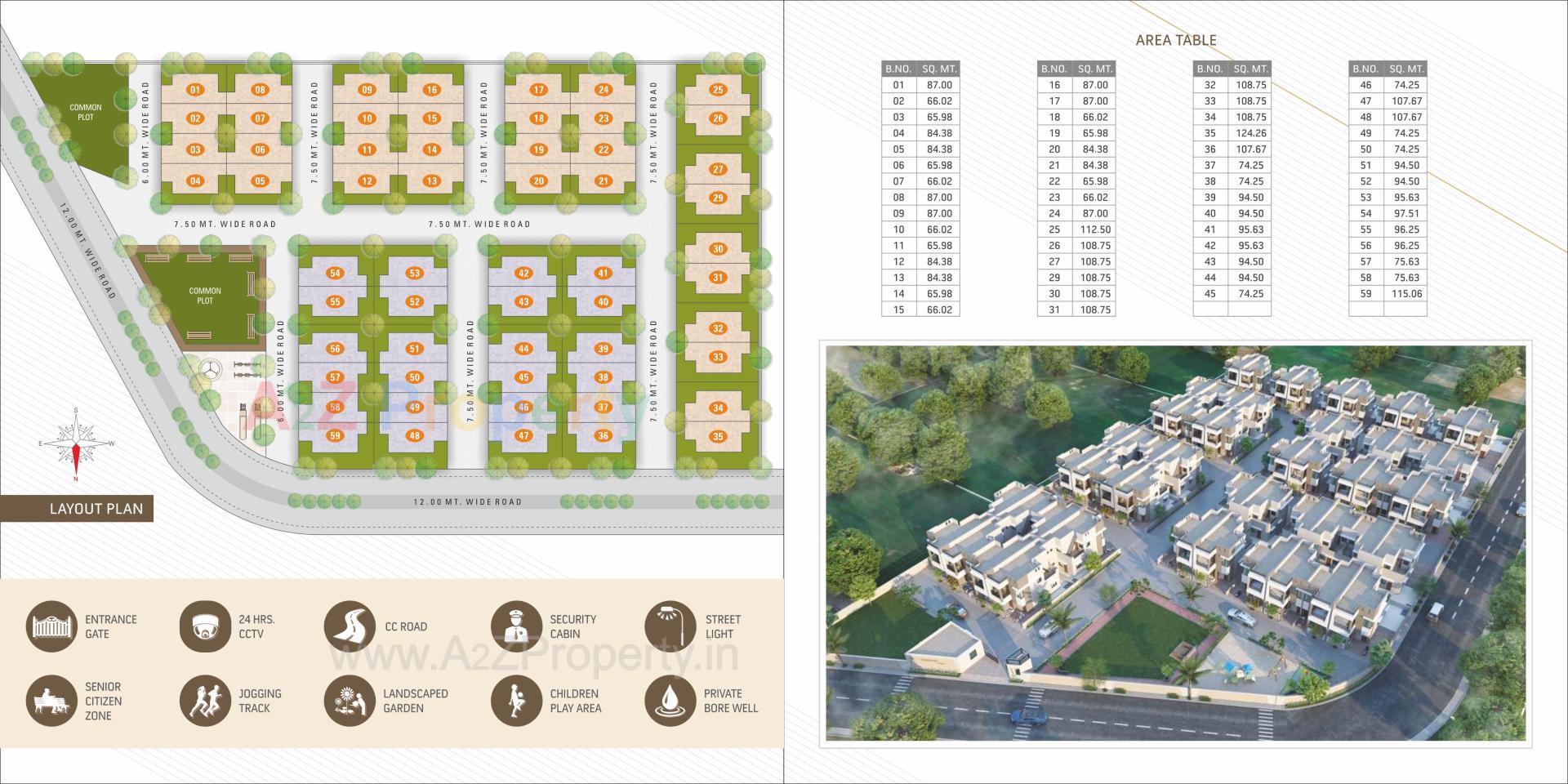 Layout of real estate project Rajeshwary Homes located at Kadi, Mehsana, Gujarat