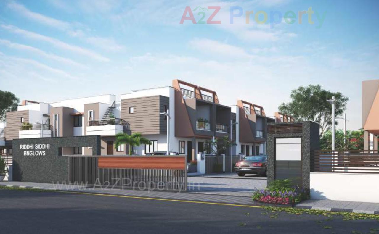 3D Elevation of real estate project Riddhi Sidhhi Bunglows located at Kadi, Mehsana, Gujarat