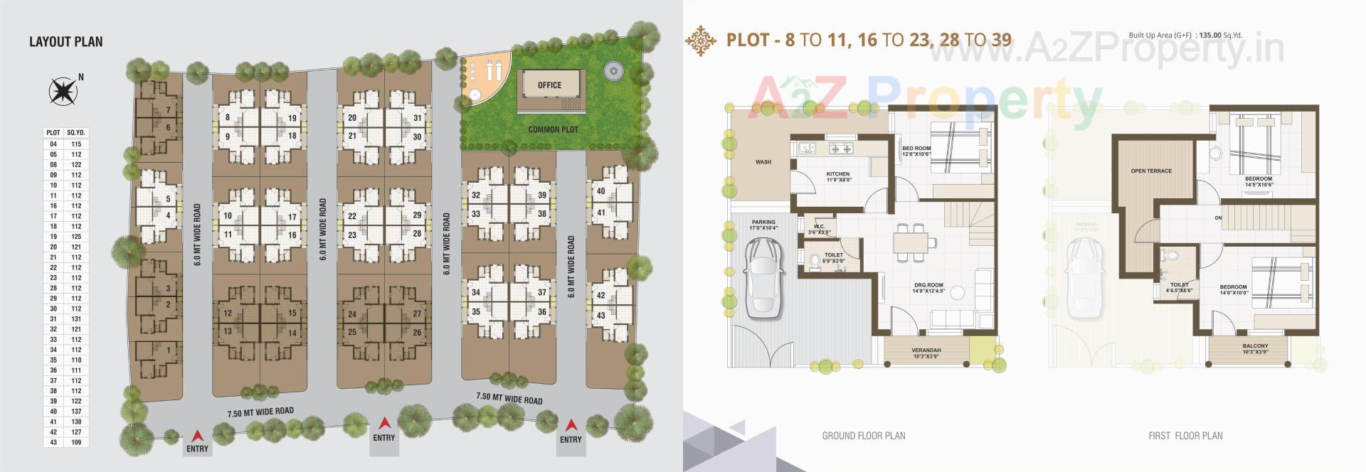 Layout of real estate project Royal Villa located at Mehsana, Mehsana, Gujarat