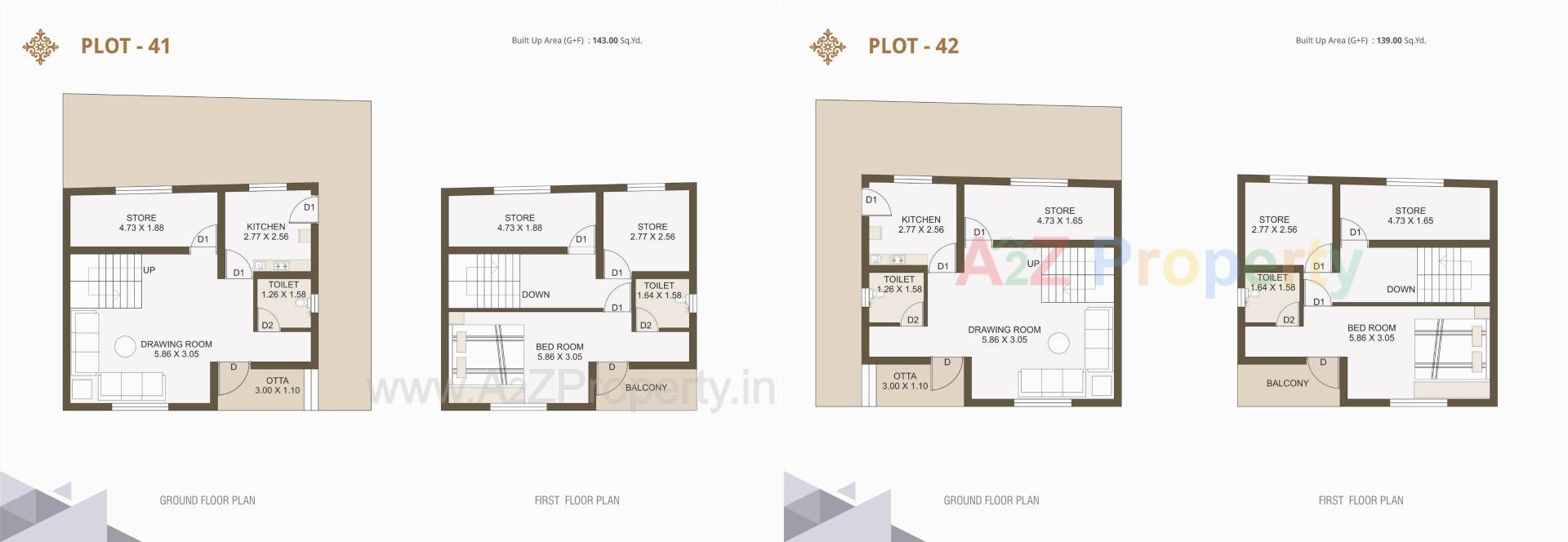 Layout of real estate project Royal Villa located at Mehsana, Mehsana, Gujarat