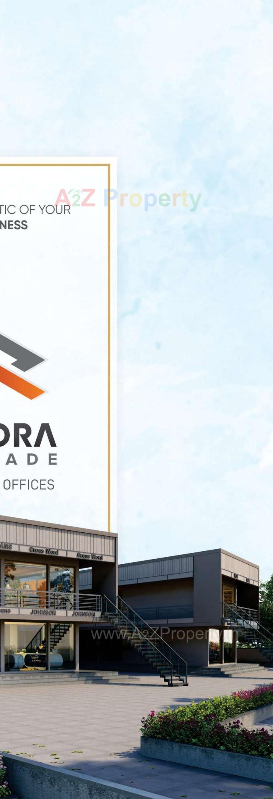 3D Elevation of real estate project Rudra Arcade located at Kadi, Mehsana, Gujarat