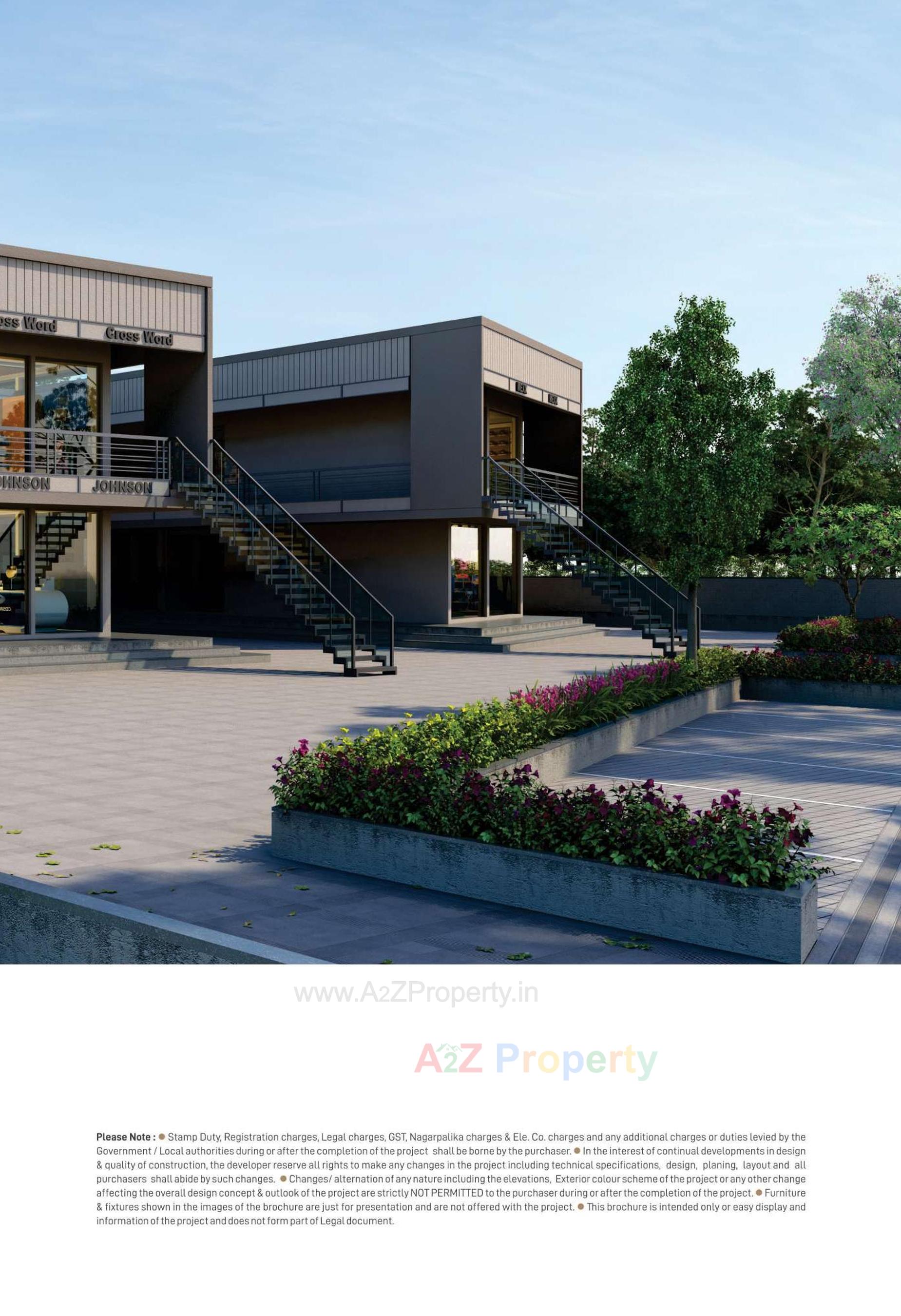 3D Elevation of real estate project Rudra Arcade located at Kadi, Mehsana, Gujarat