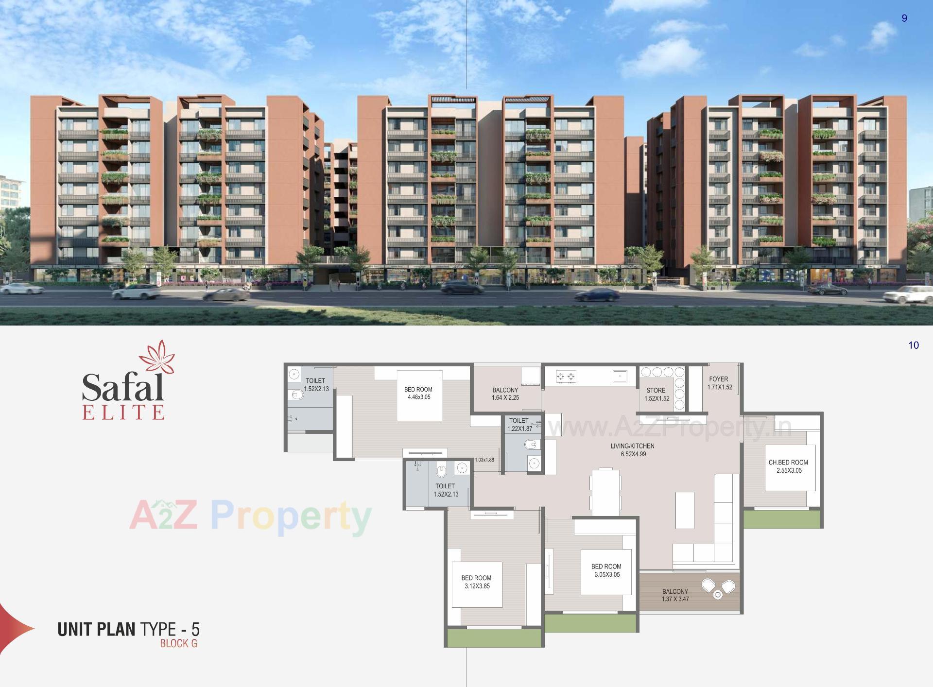 Layout of real estate project Safal Elite located at Kadi, Mehsana, Gujarat