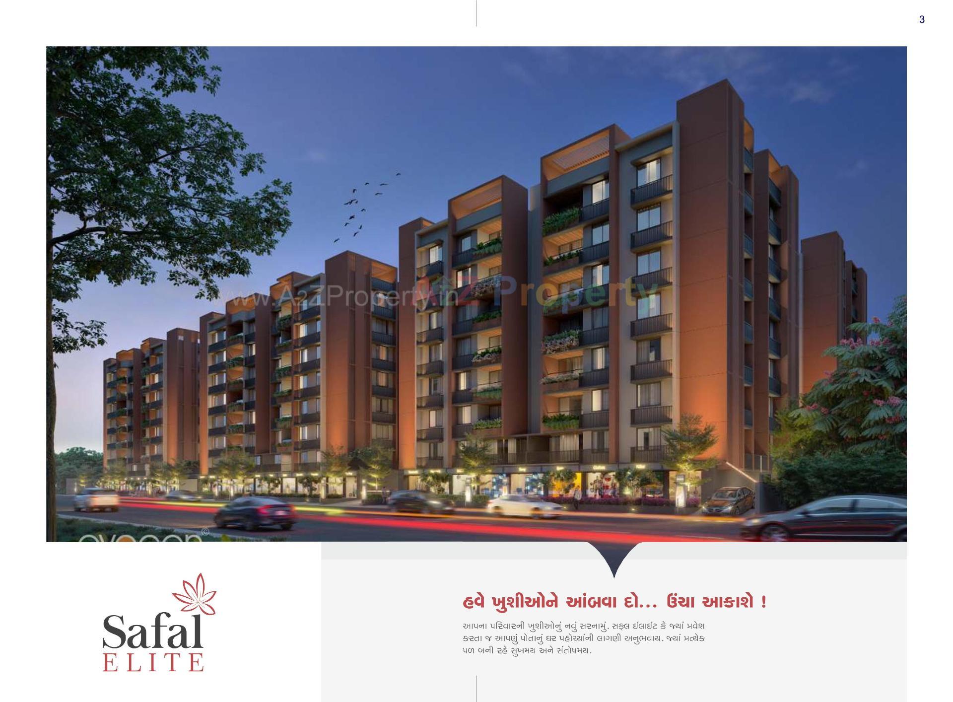3D Elevation of real estate project Safal Elite located at Kadi, Mehsana, Gujarat